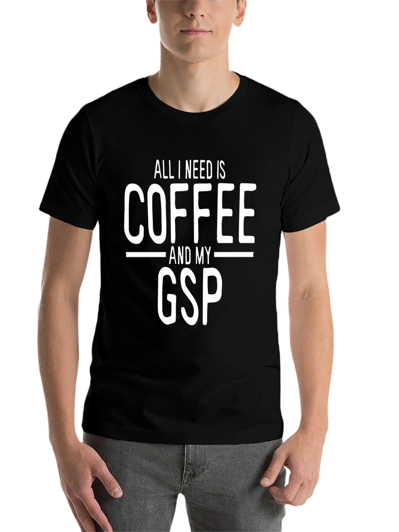 Black Coffee and GSP T-Shirt - Black Cotton Blend view 7
