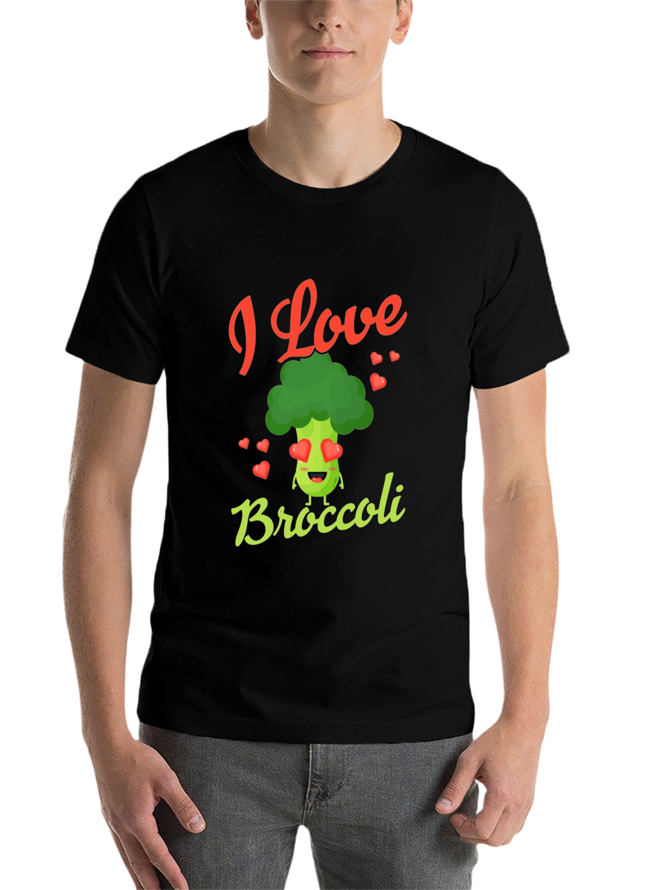 I Love Broccoli T-Shirt - Novelty Graphic Tee - 7