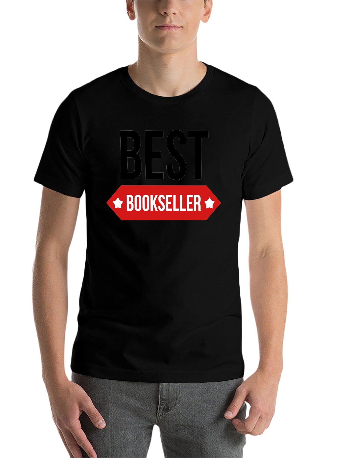 Black Best Bookseller Graphic Tee - Black view 7