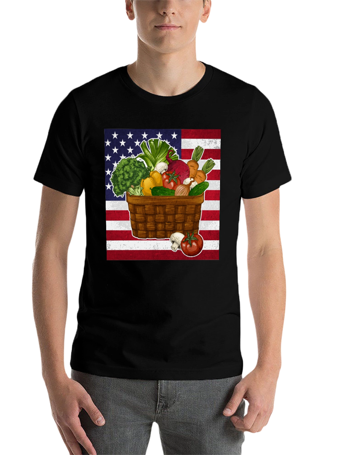 Patriotic Veggie Basket Tee - 7
