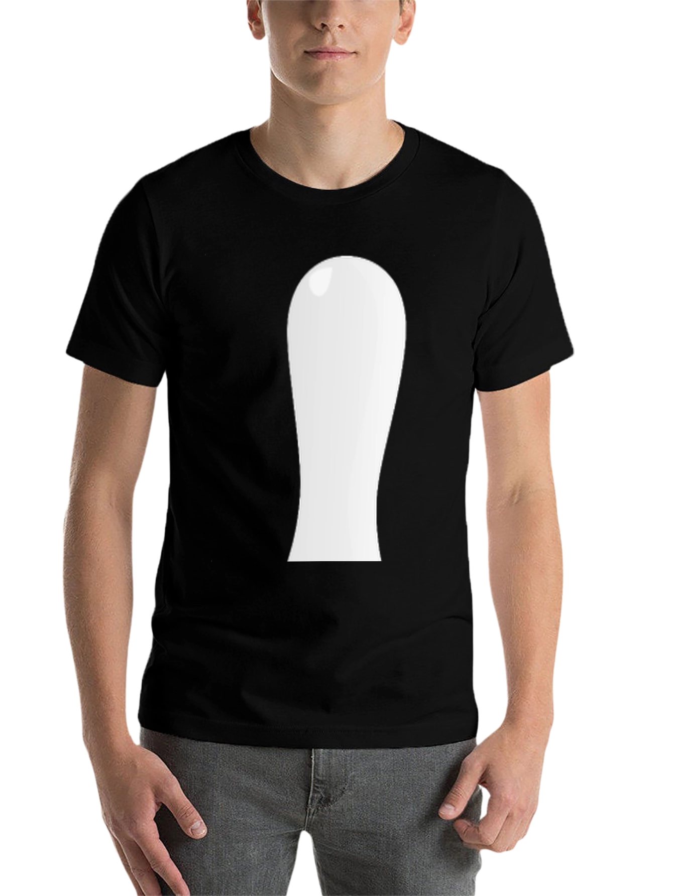 Black Novelty White Blob Graphic Black T-Shirt view 7