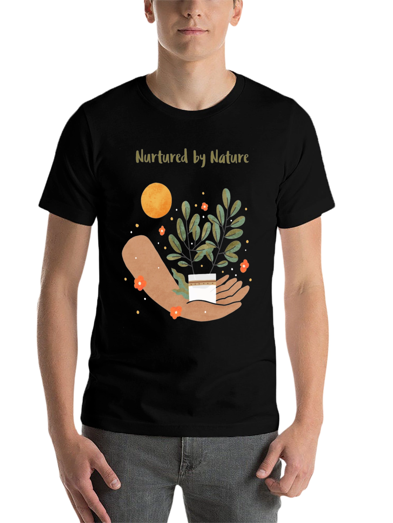Black Nurtured By Nature Graphic T-Shirt view 7