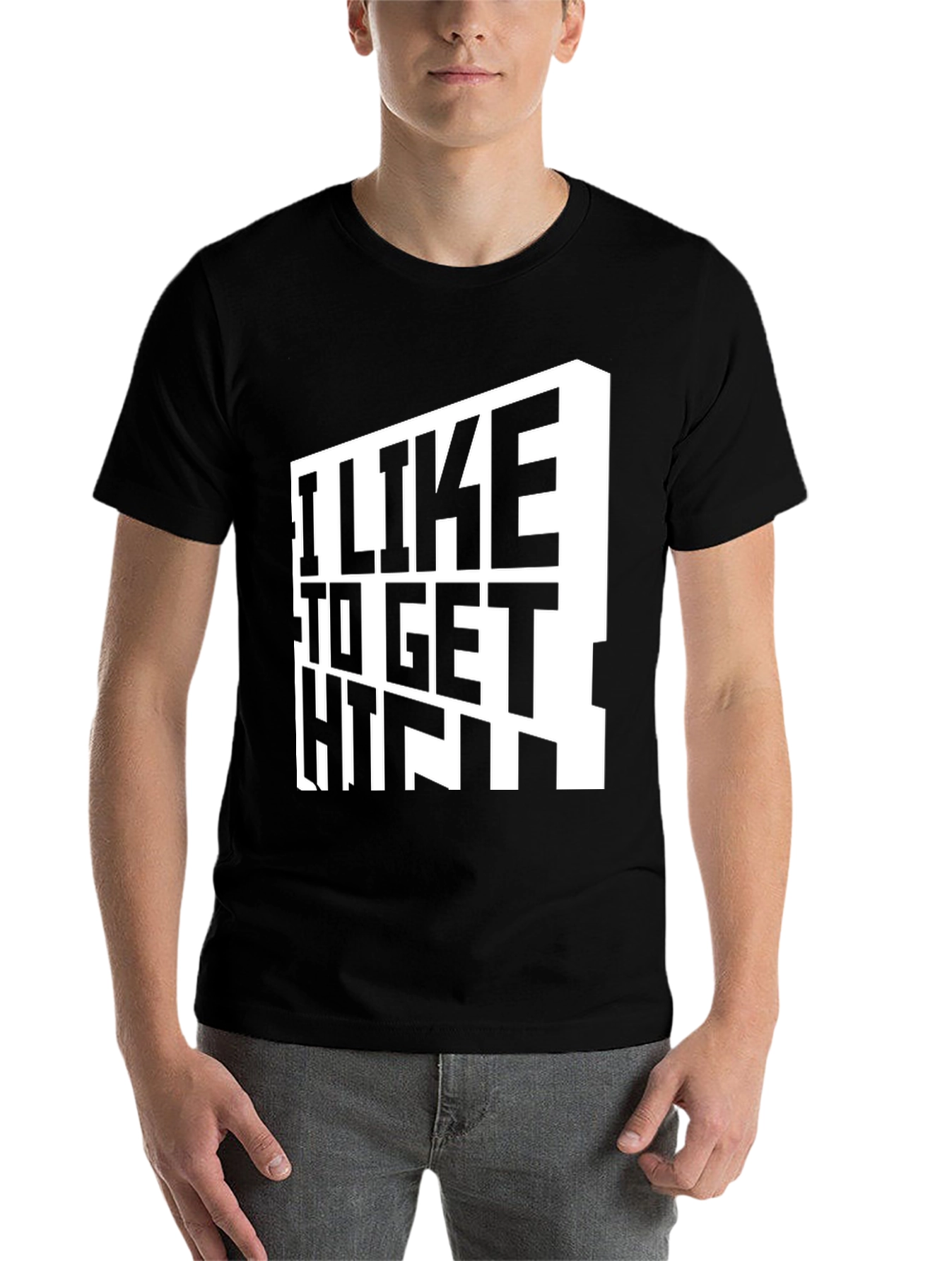 Black I Like To Get High T-Shirt - Black Graphic Tee view 7