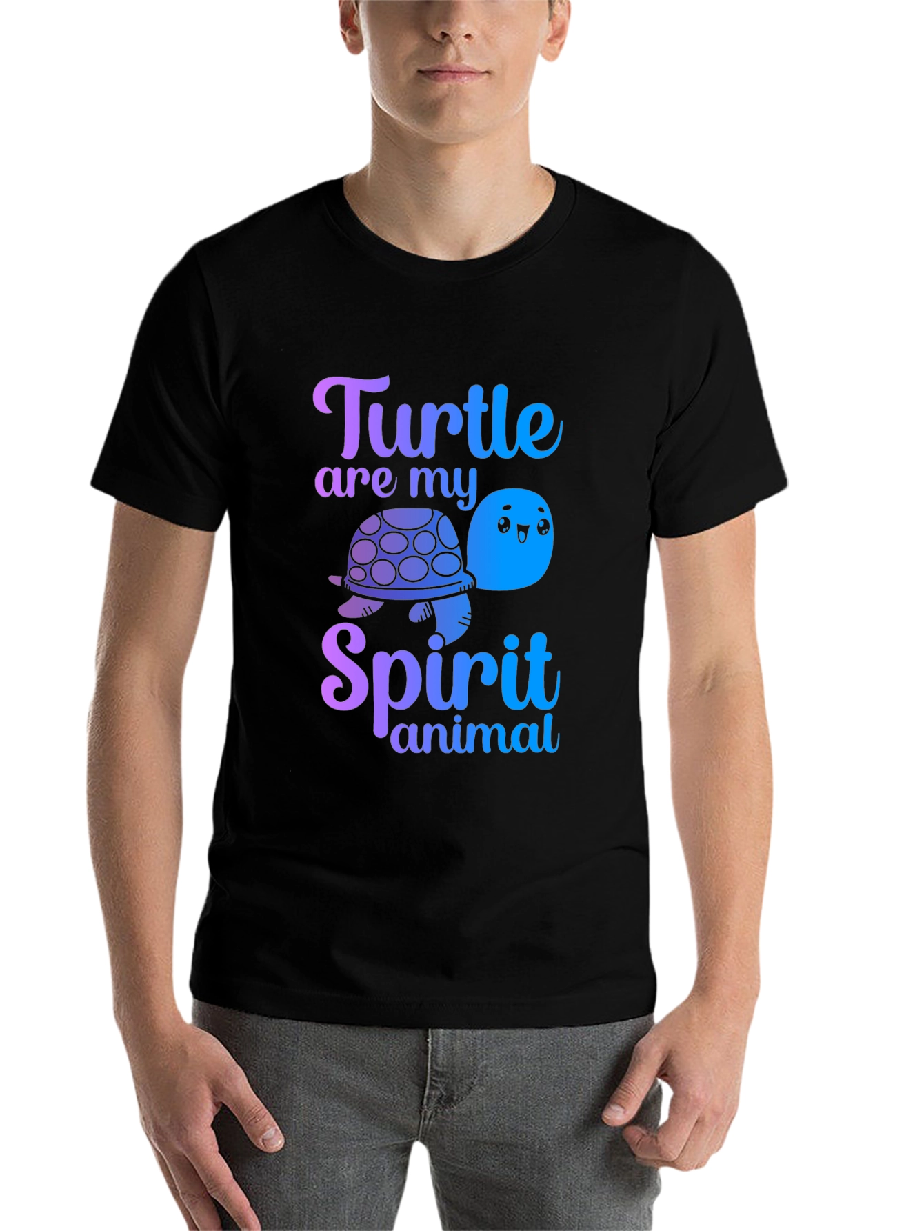 Black Turtle Spirit Animal Graphic Tee view 7