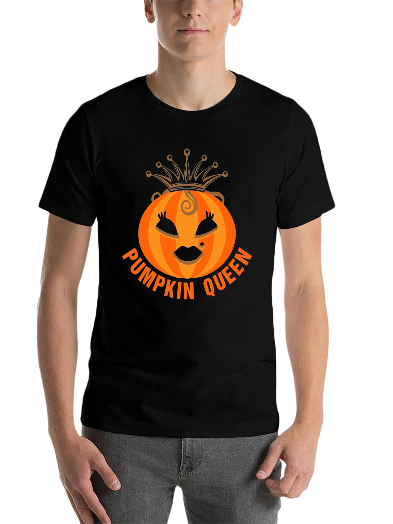 Black Pumpkin Queen Graphic Tee - Halloween Apparel view 7