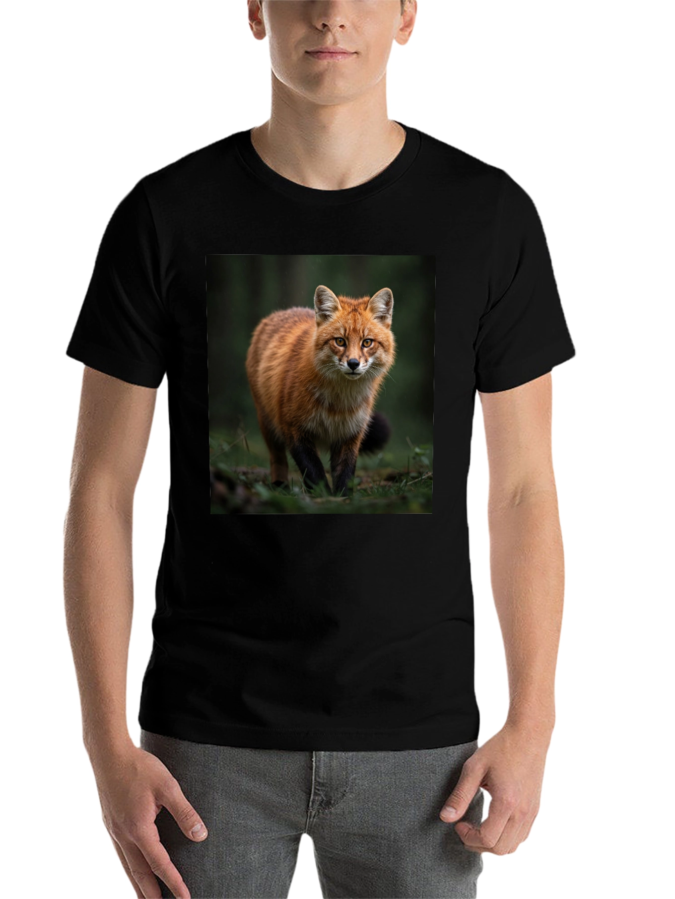 Black Fox Graphic T-Shirt - Nature Lover Tee view 7