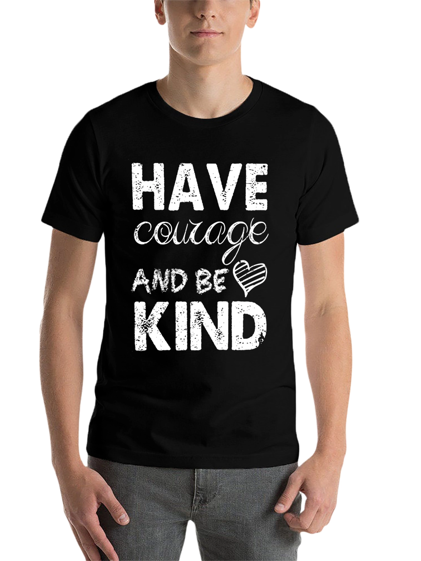 Black Have Courage and Be Kind Graphic Tee view 7