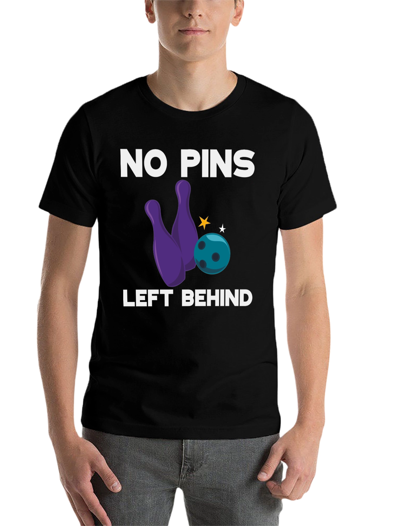 Black Bowling Shirt: No Pins Left Behind view 7