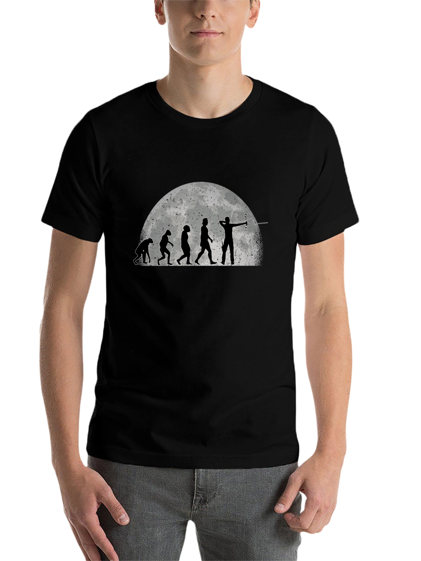 Black Evolution of Archery Black T-Shirt view 7