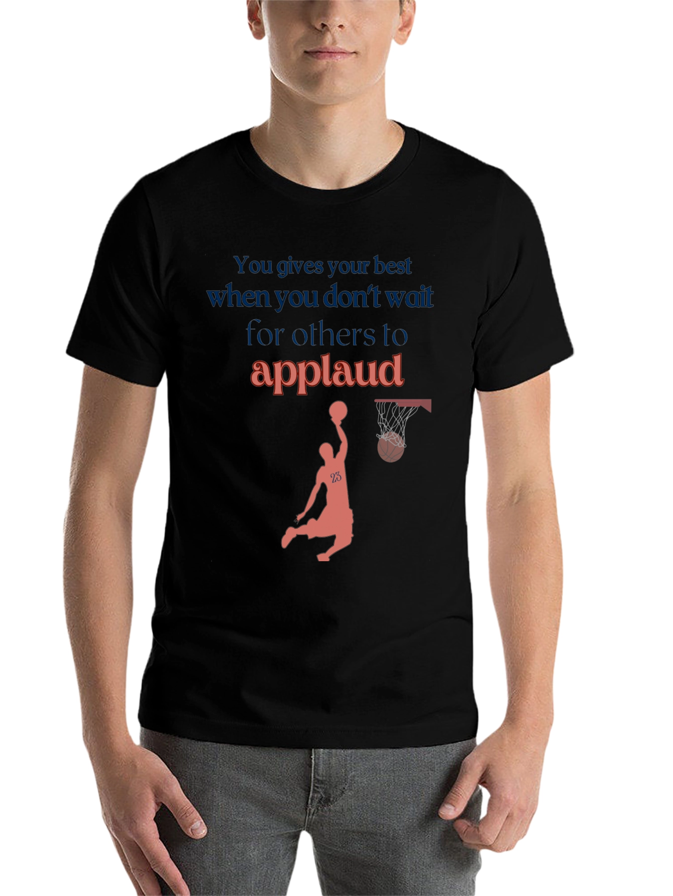 Motivational Basketball Graphic T-Shirt - 7