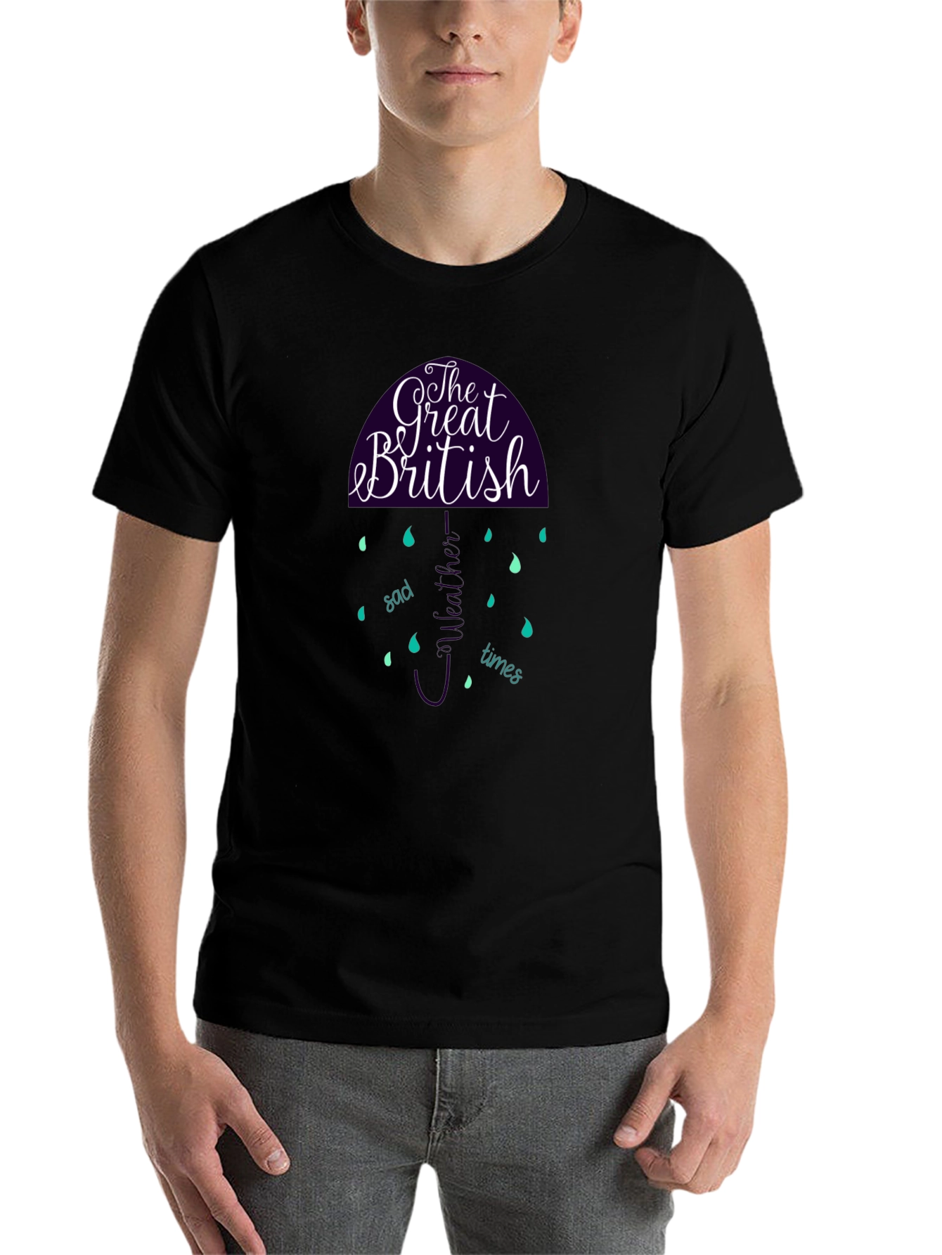 Black The Great British Weather Graphic T-Shirt view 7