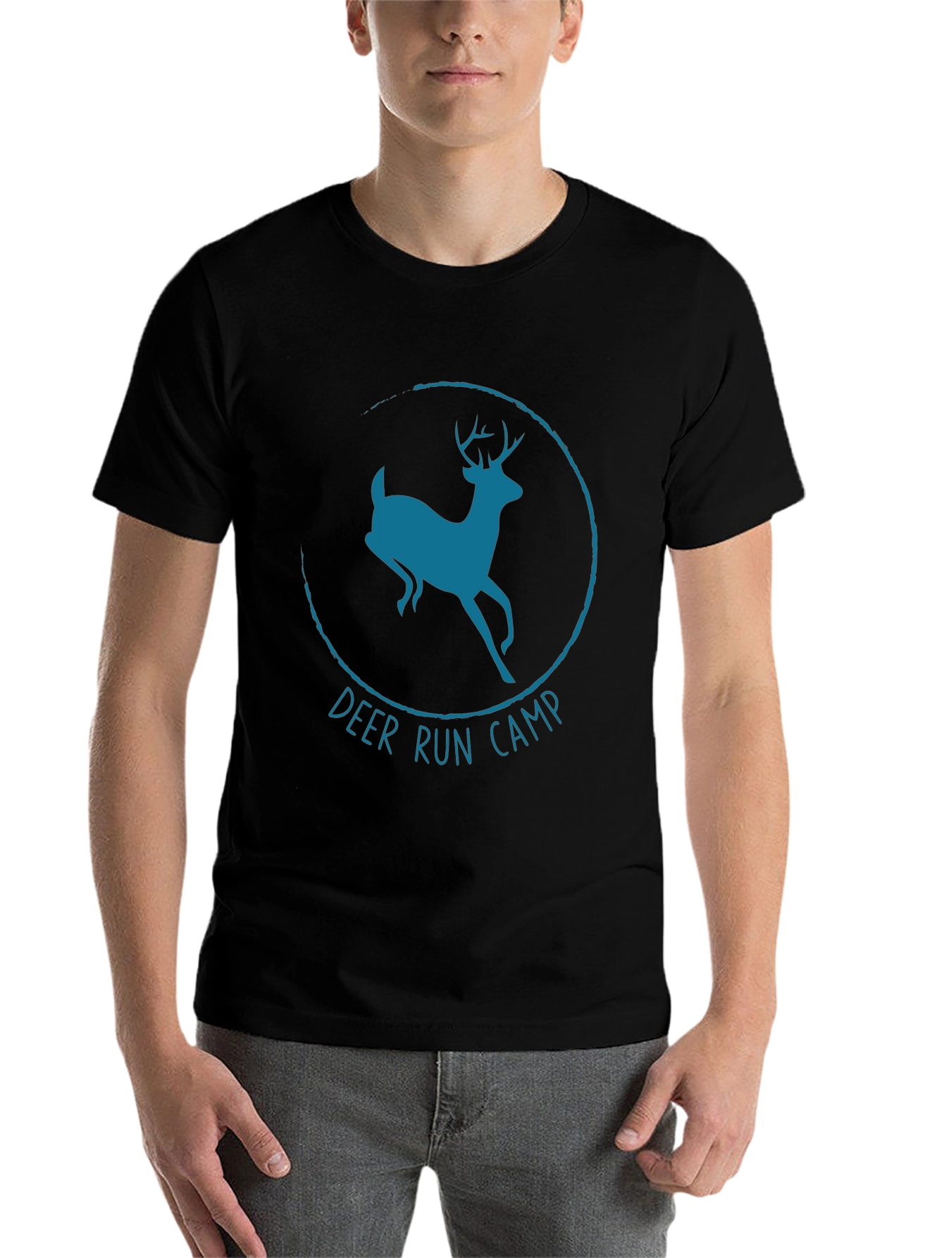 Black Deer Run Camp T-Shirt - Black view 7