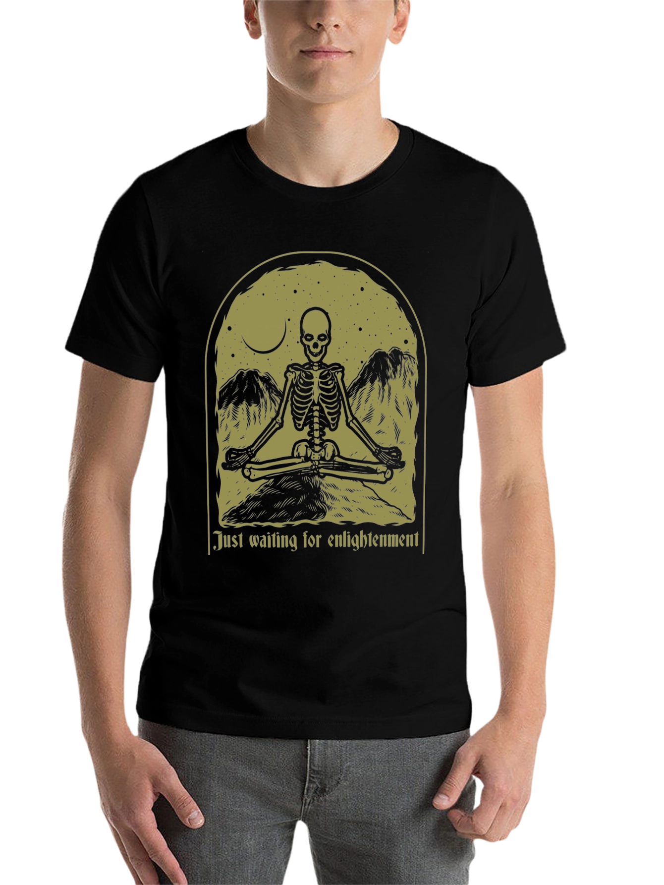 Black Enlightenment Skeleton Graphic Tee view 7