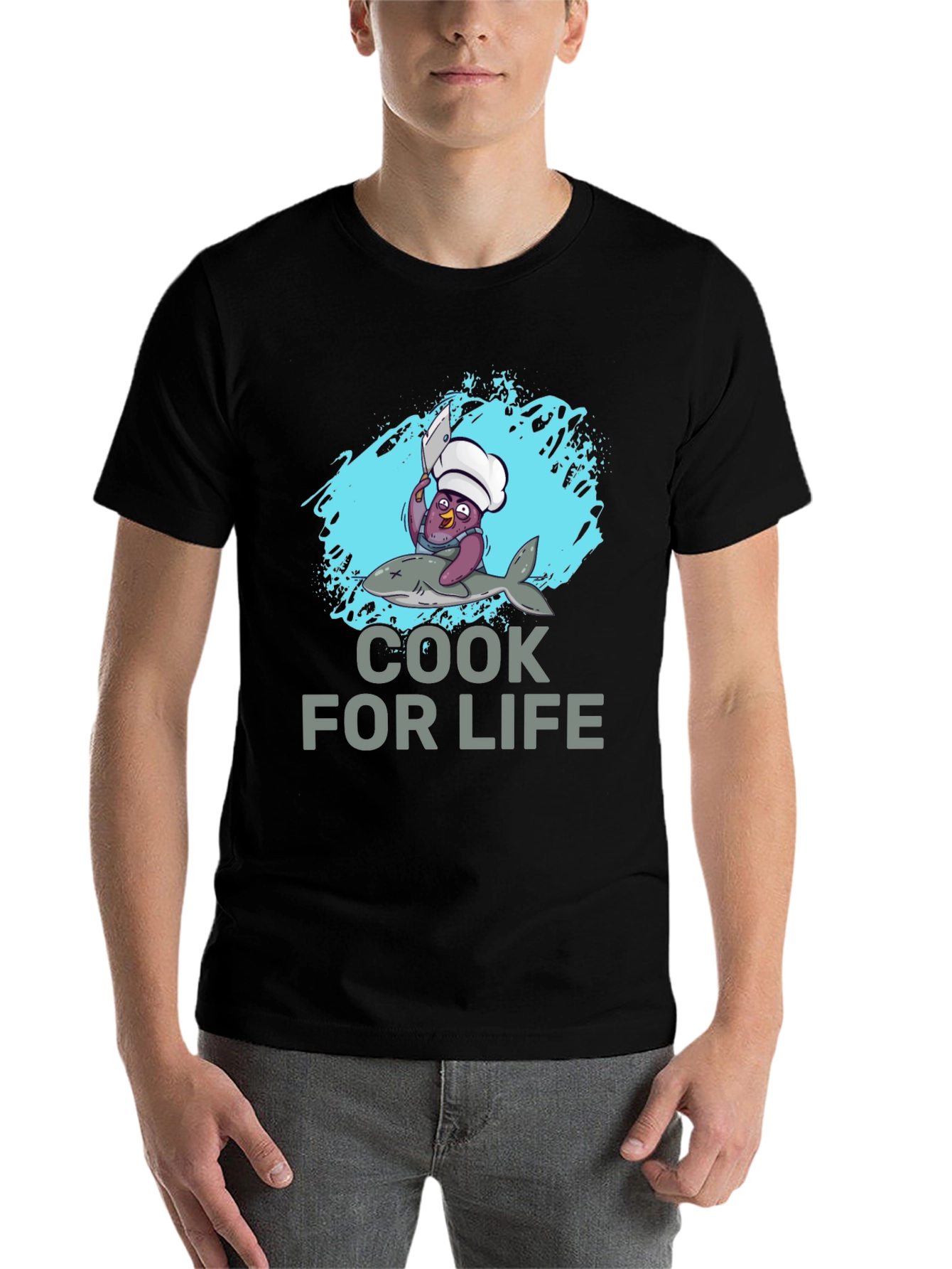 Black Cook For Life Graphic T-Shirt view 7