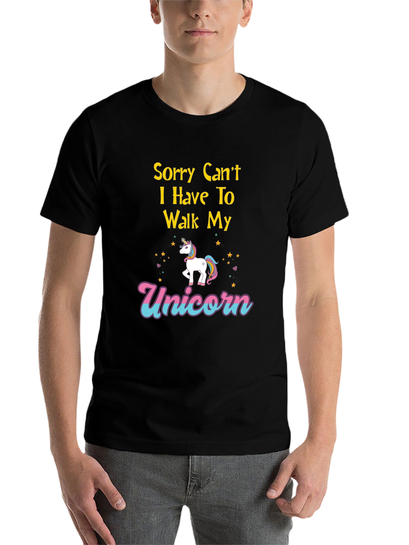 Black Unicorn Lover Graphic T-Shirt view 7