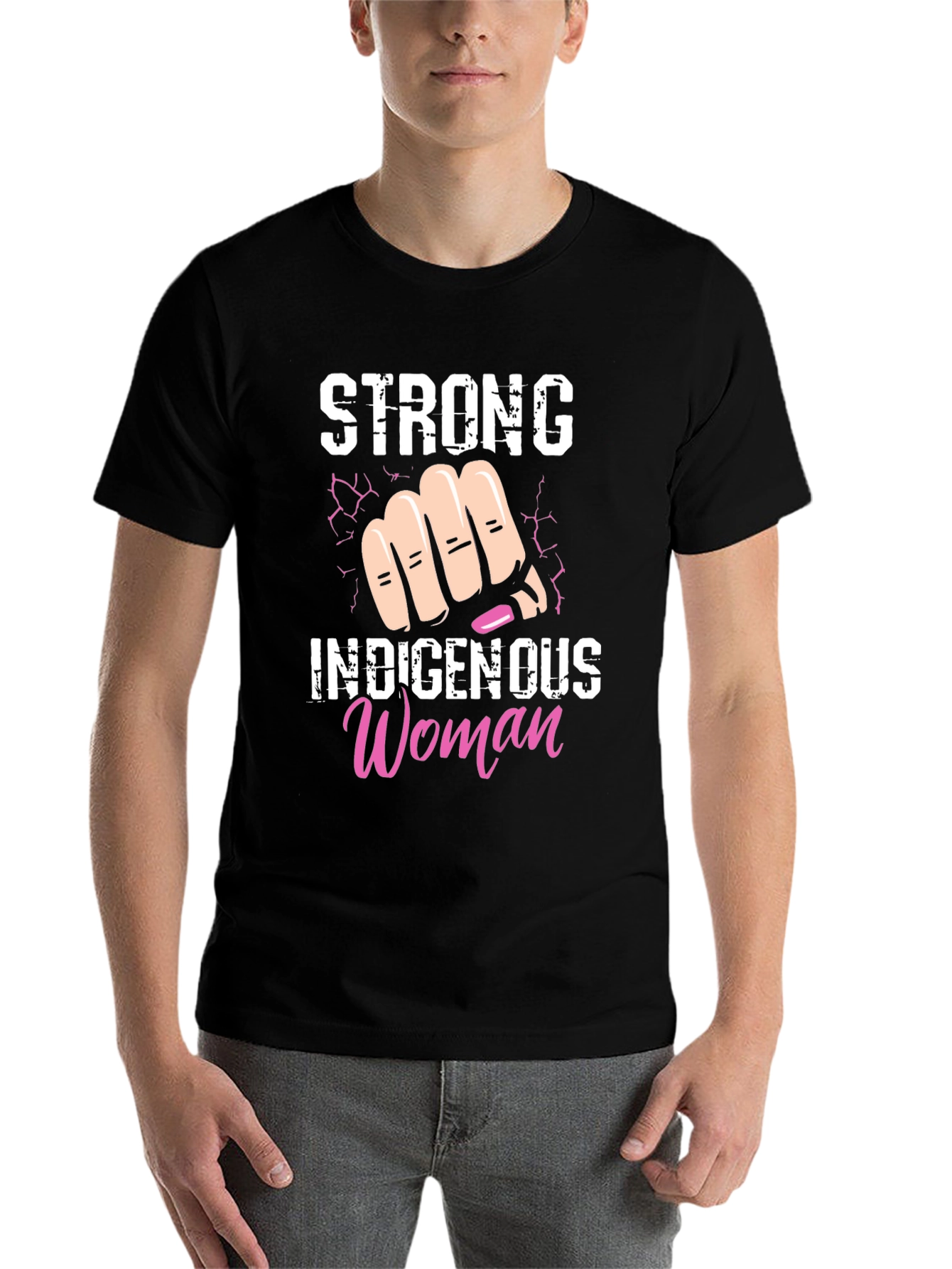 Black Strong Indigenous Woman T-Shirt view 7