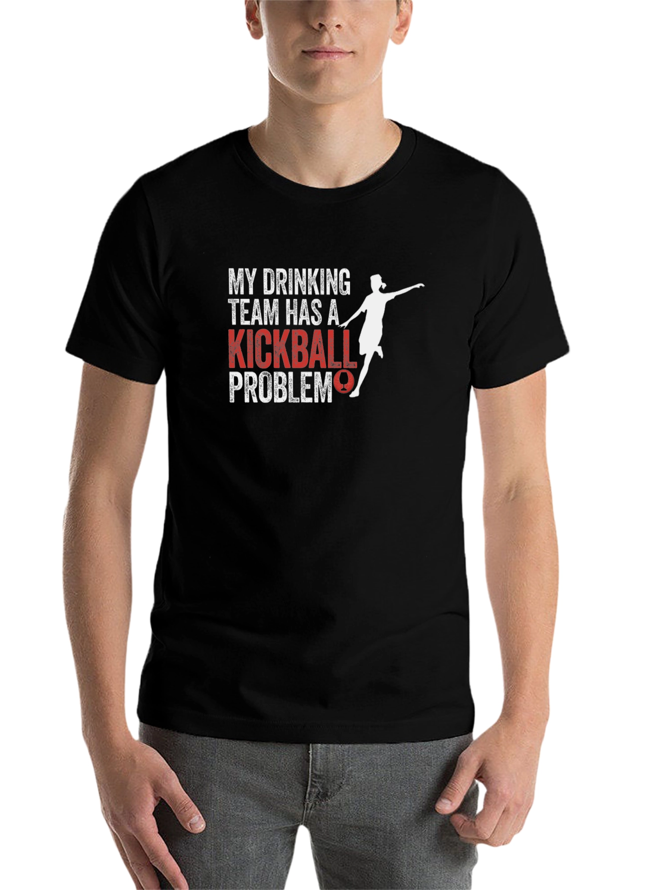 Black Kickball Drinking Team Graphic Tee view 7