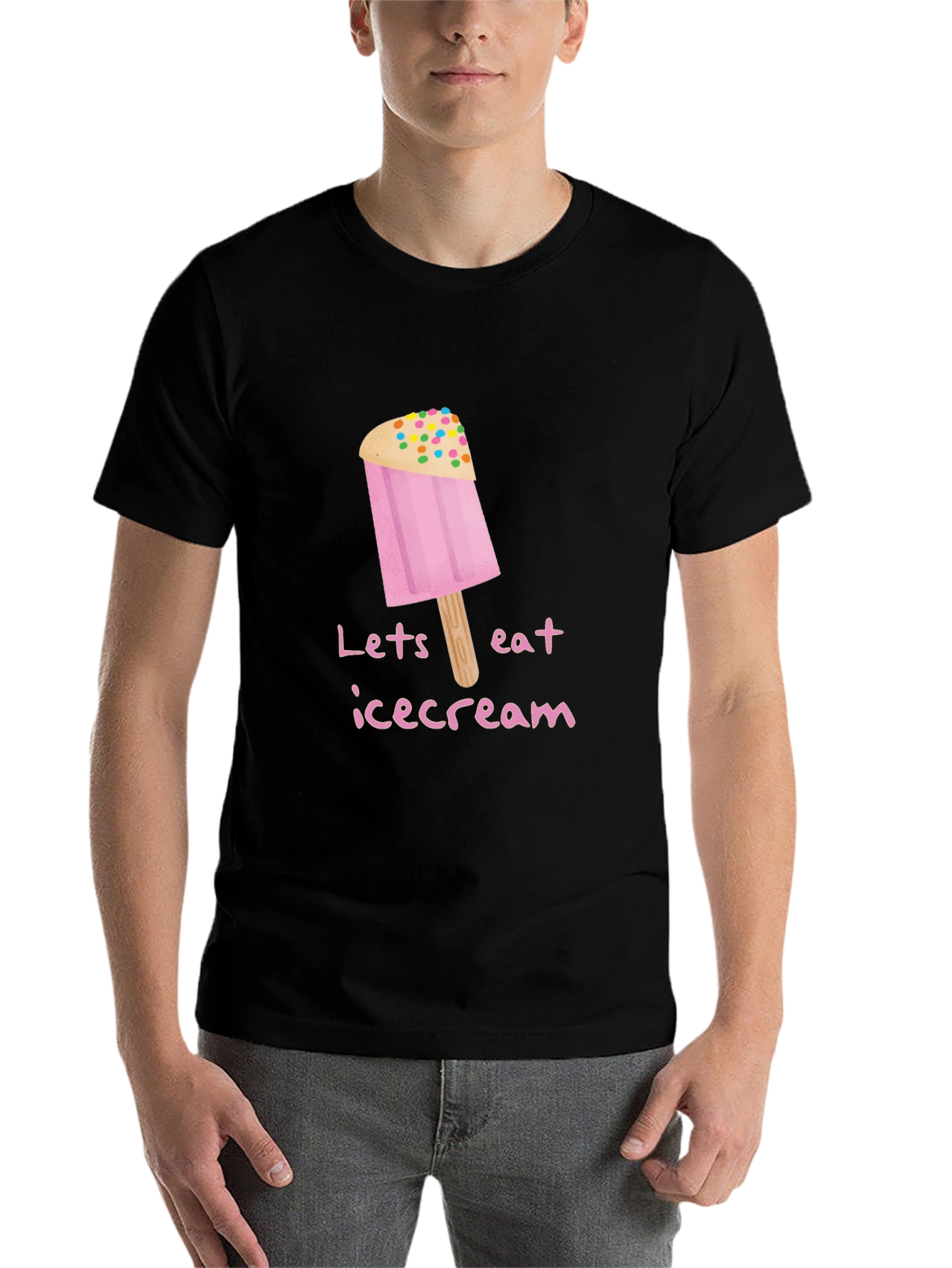 Black Ice Cream Popsicle Graphic Tee view 7