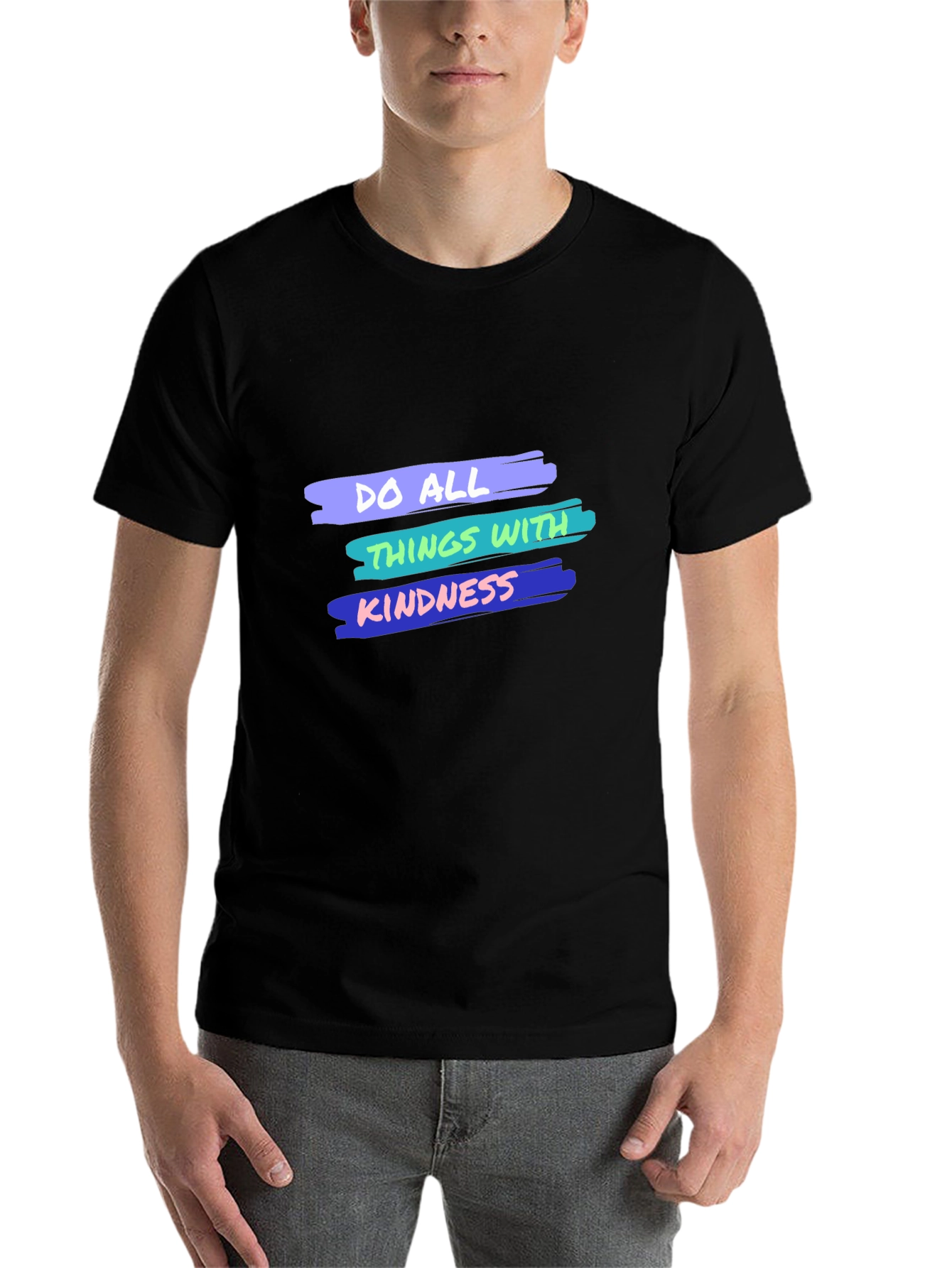 Black Kindness Graphic Tee - Unisex Casual T-Shirt view 7