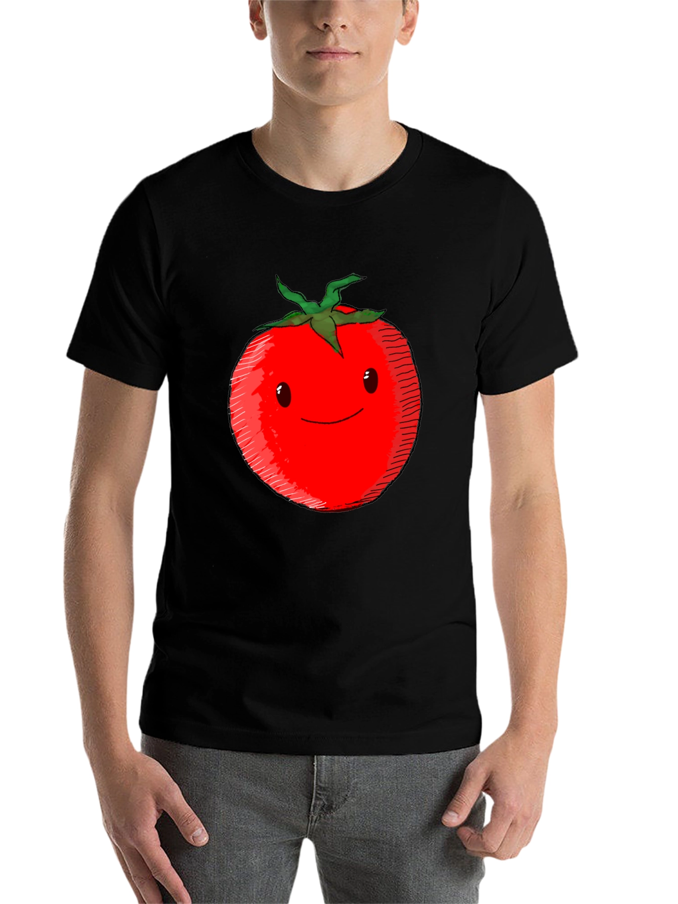 Black Tomato Graphic Tee - Cute & Comfy Unisex T-Shirt view 7