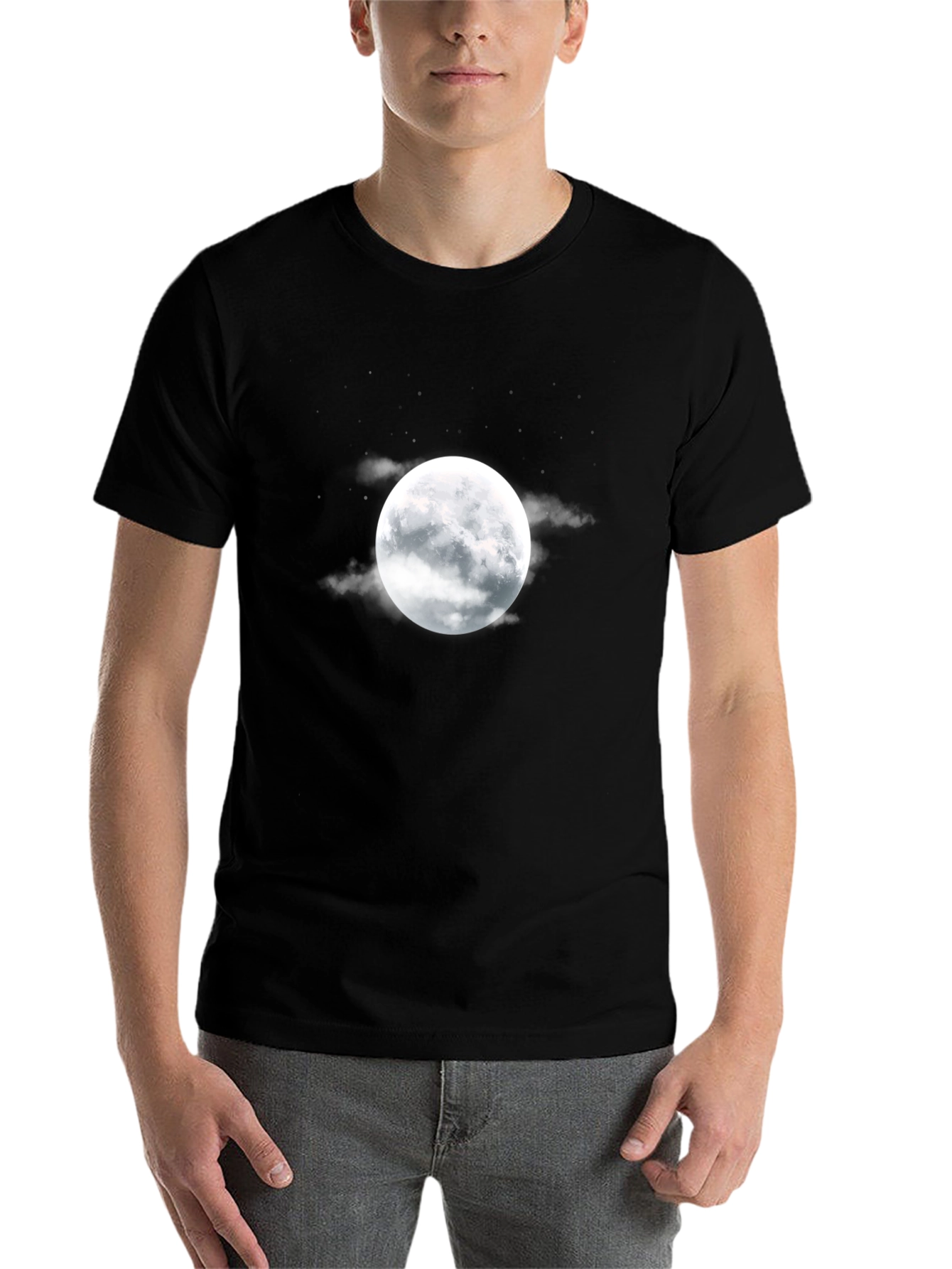 Black Moon Graphic Black T-Shirt view 7