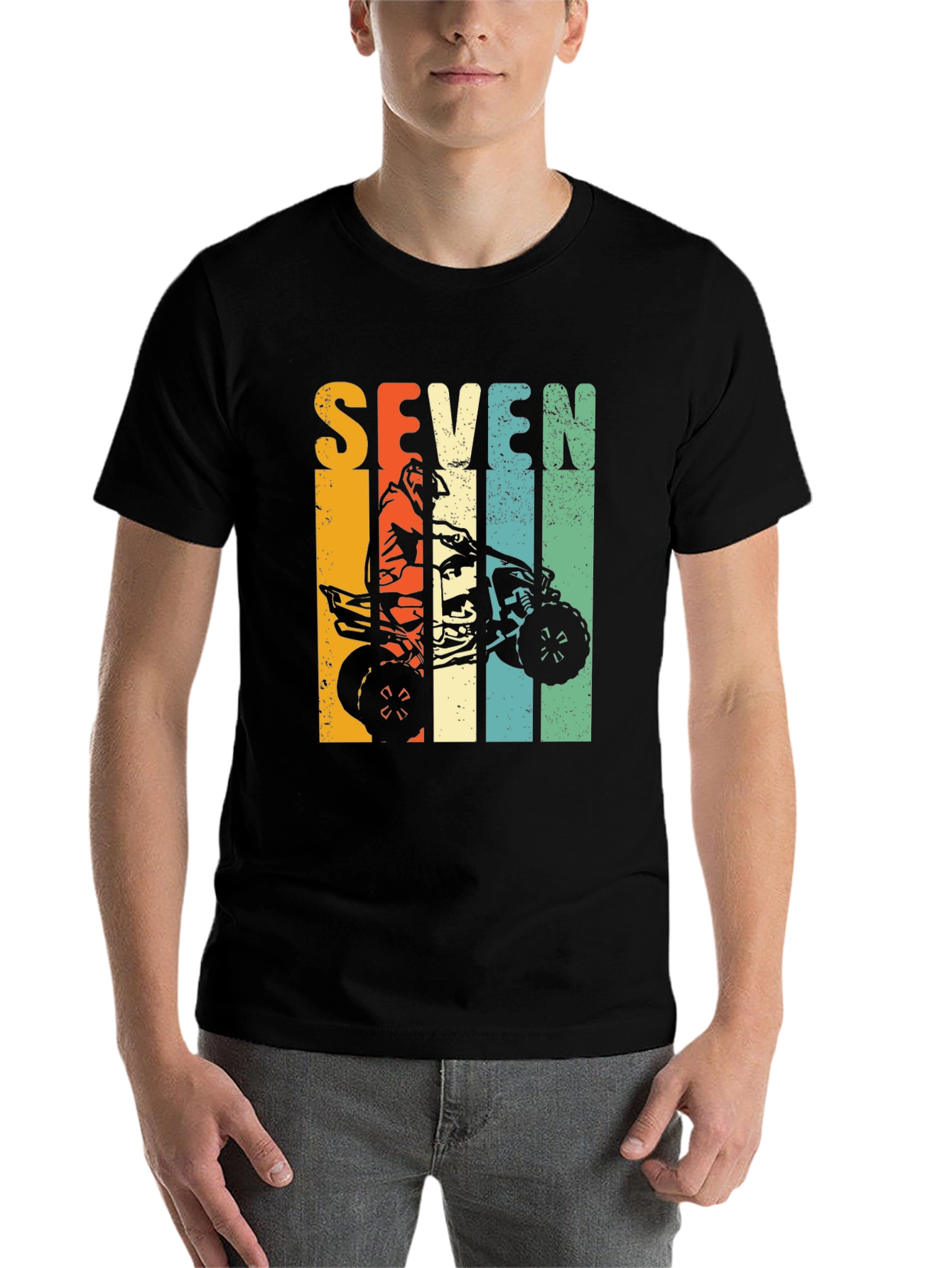 Black Seven ATV Black T-Shirt - Graphic Tee view 7