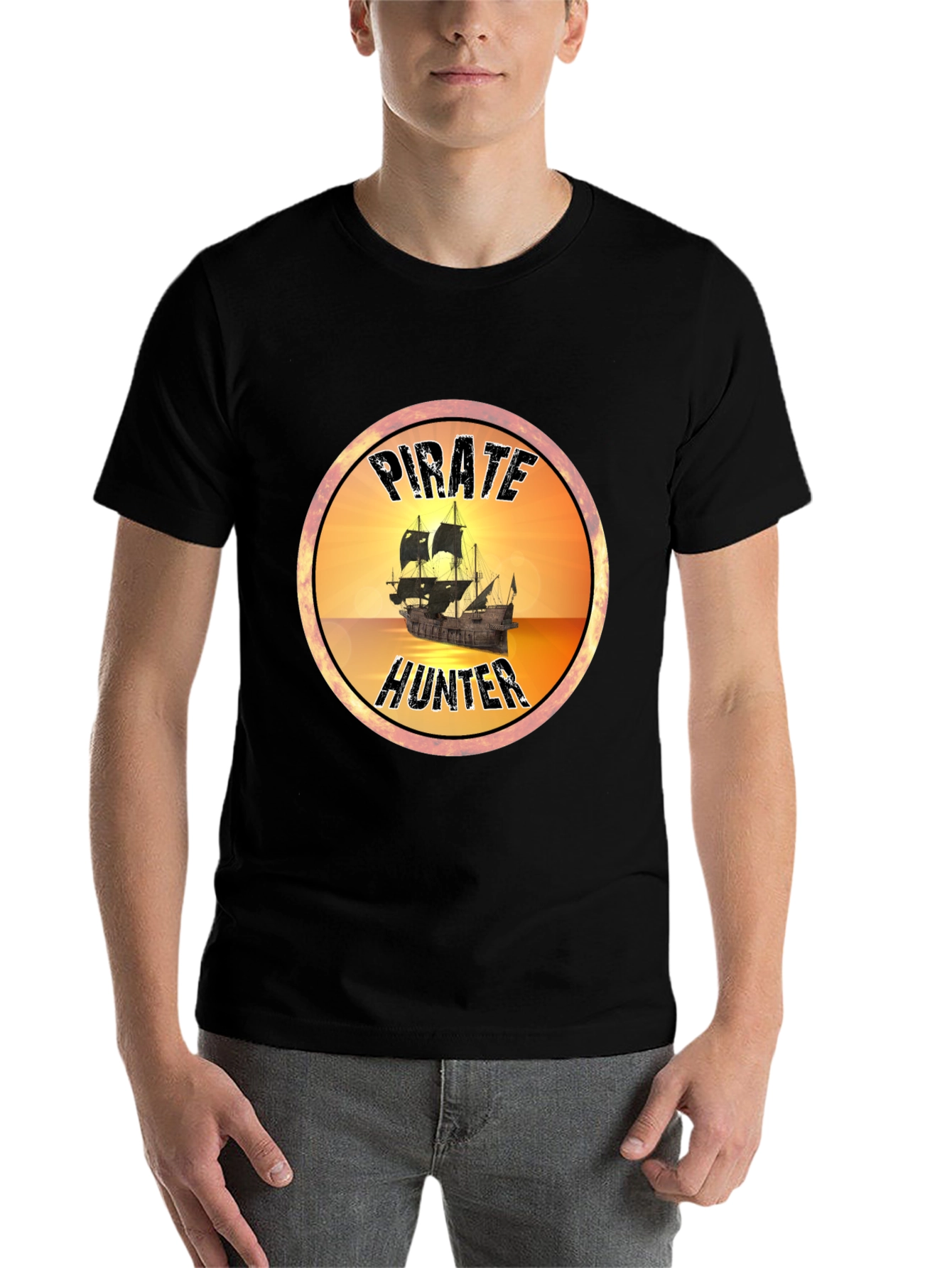 Pirate Hunter T-Shirt - Novelty Graphic Tee - 7