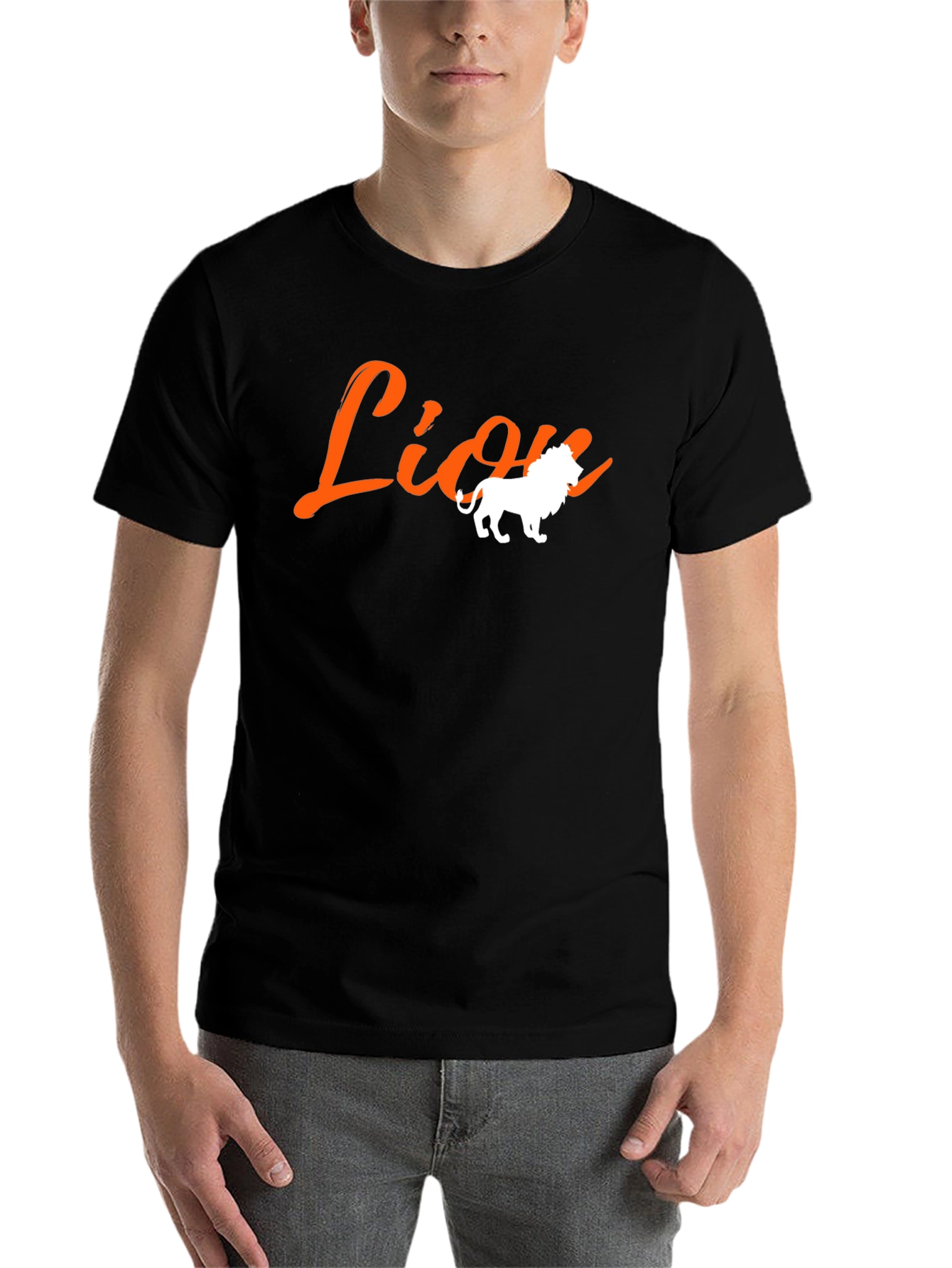 Black Lion Graphic T-Shirt - Bold Black Tee view 7