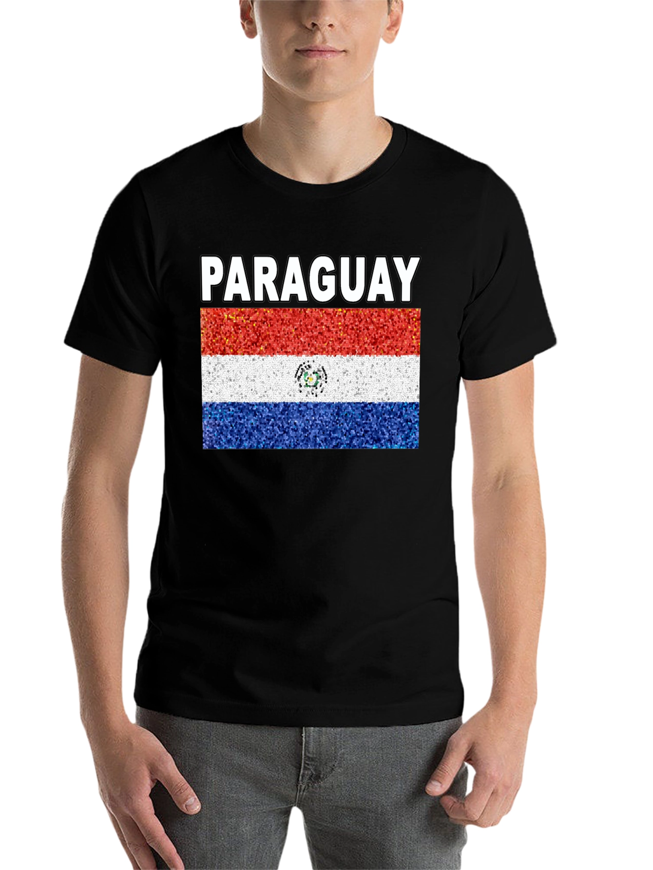 Black Paraguay Flag T-Shirt - Patriotic Tee view 7