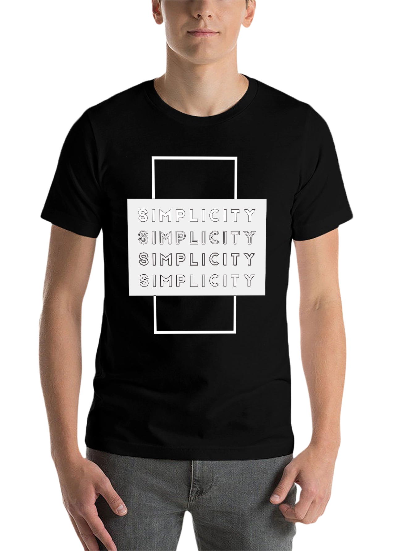 Simplicity Graphic Tee - Modern Minimalist Design - 7