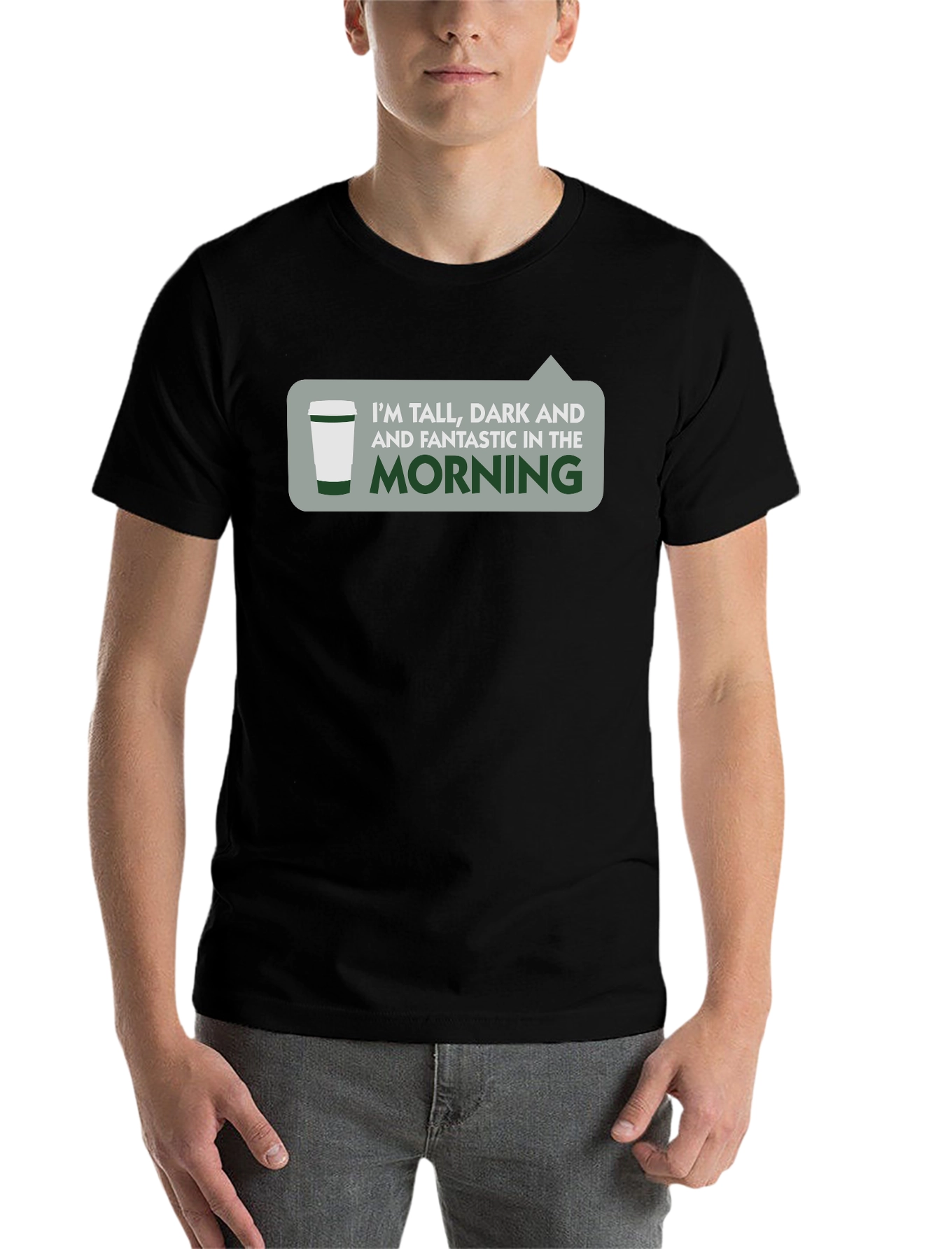 Black Tall, Dark & Fantastic Morning T-Shirt view 7