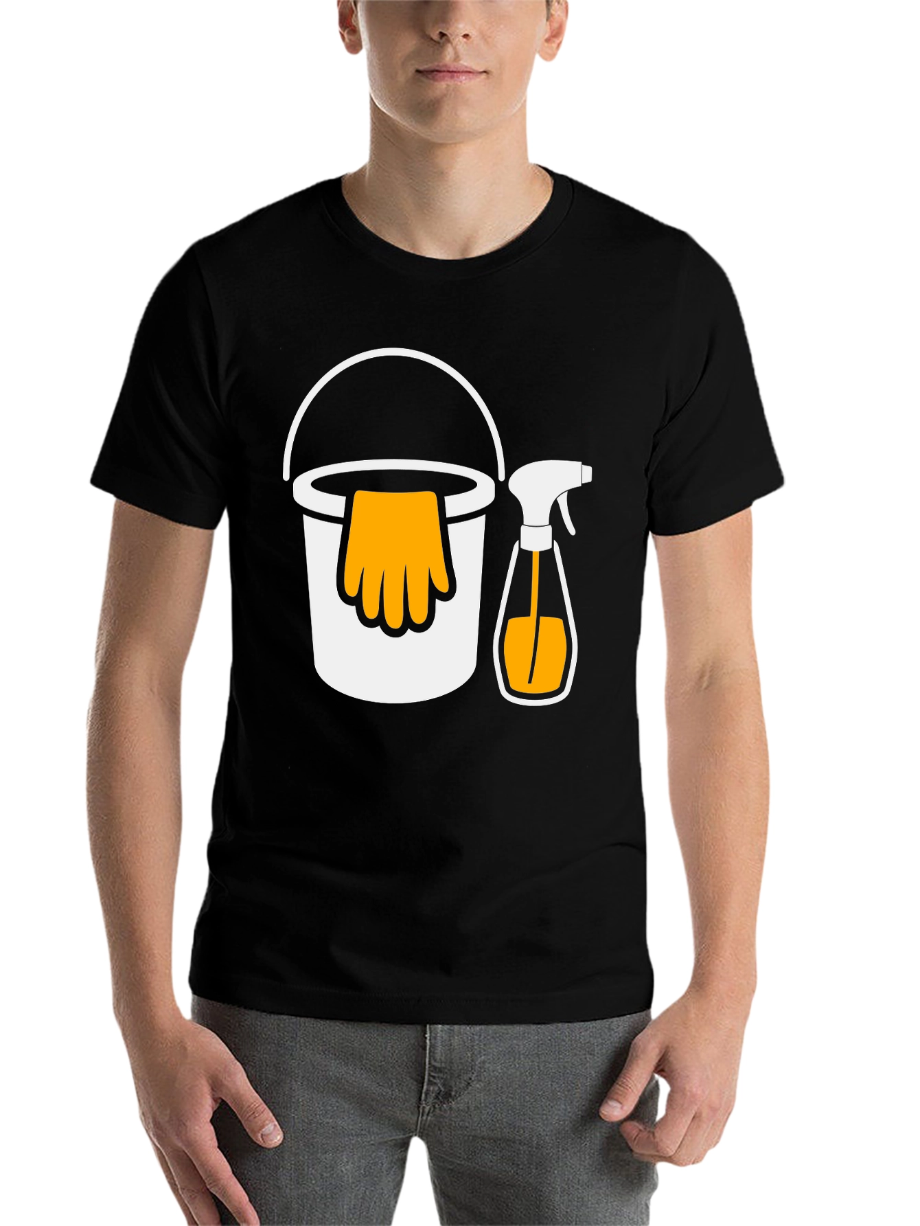 Black Cleaning Crew T-Shirt - Funny Housework Tee view 7