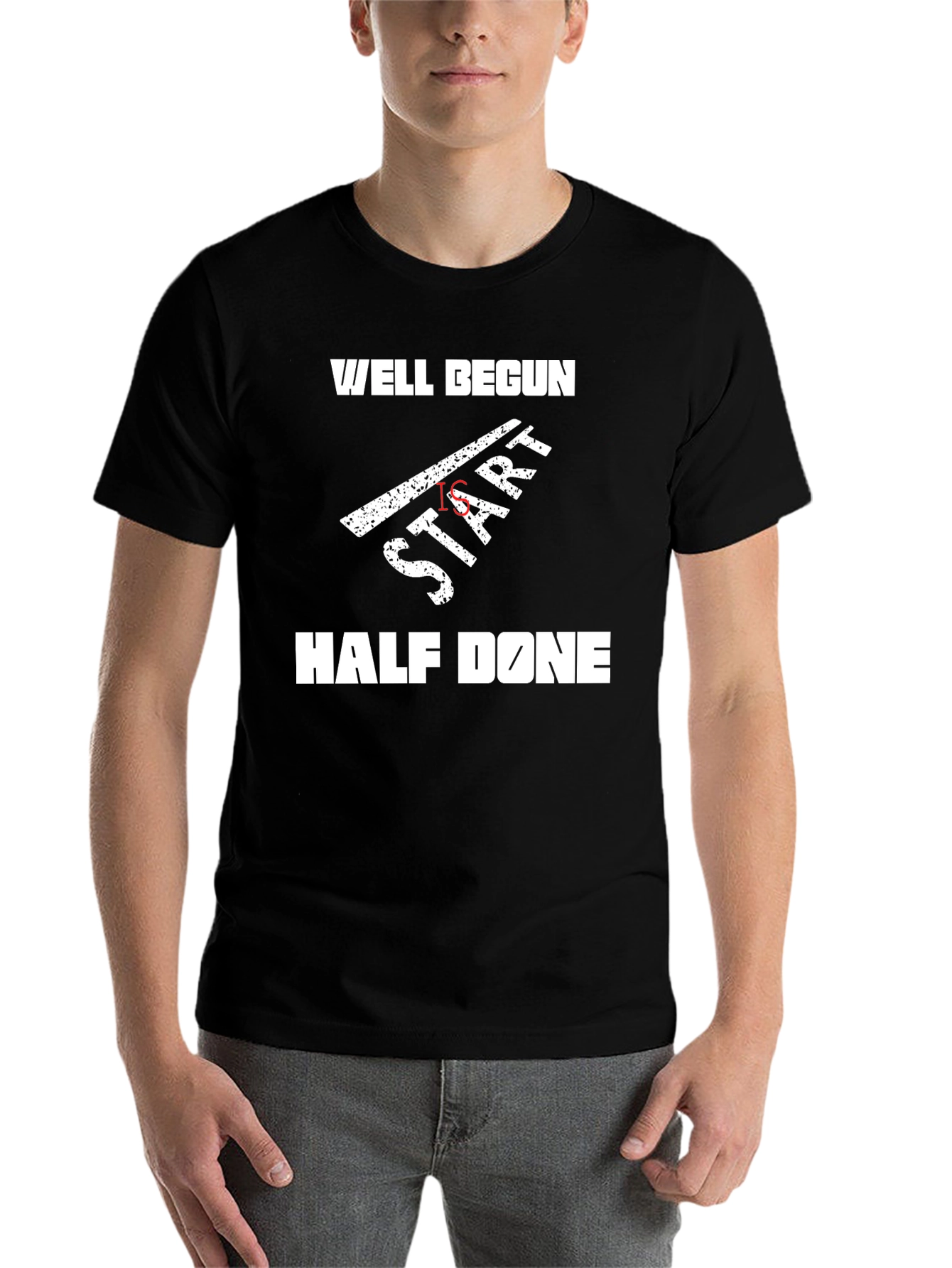 Black Well Begun Is Half Done T-Shirt view 7