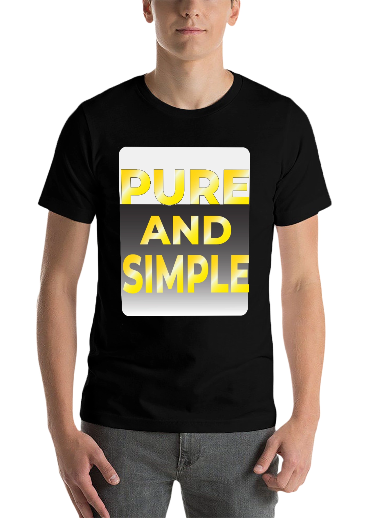 Black Pure and Simple Graphic Tee view 7