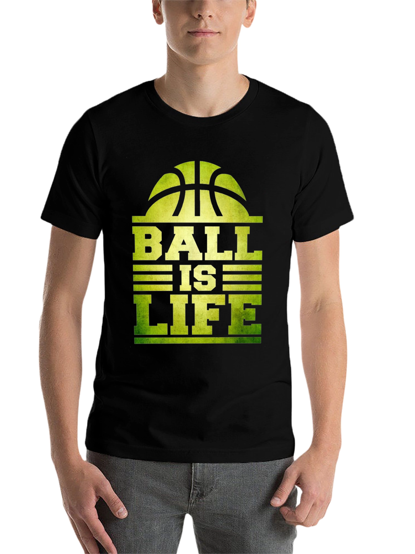 Black Ball is Life Graphic T-Shirt - Black Cotton Tee view 7