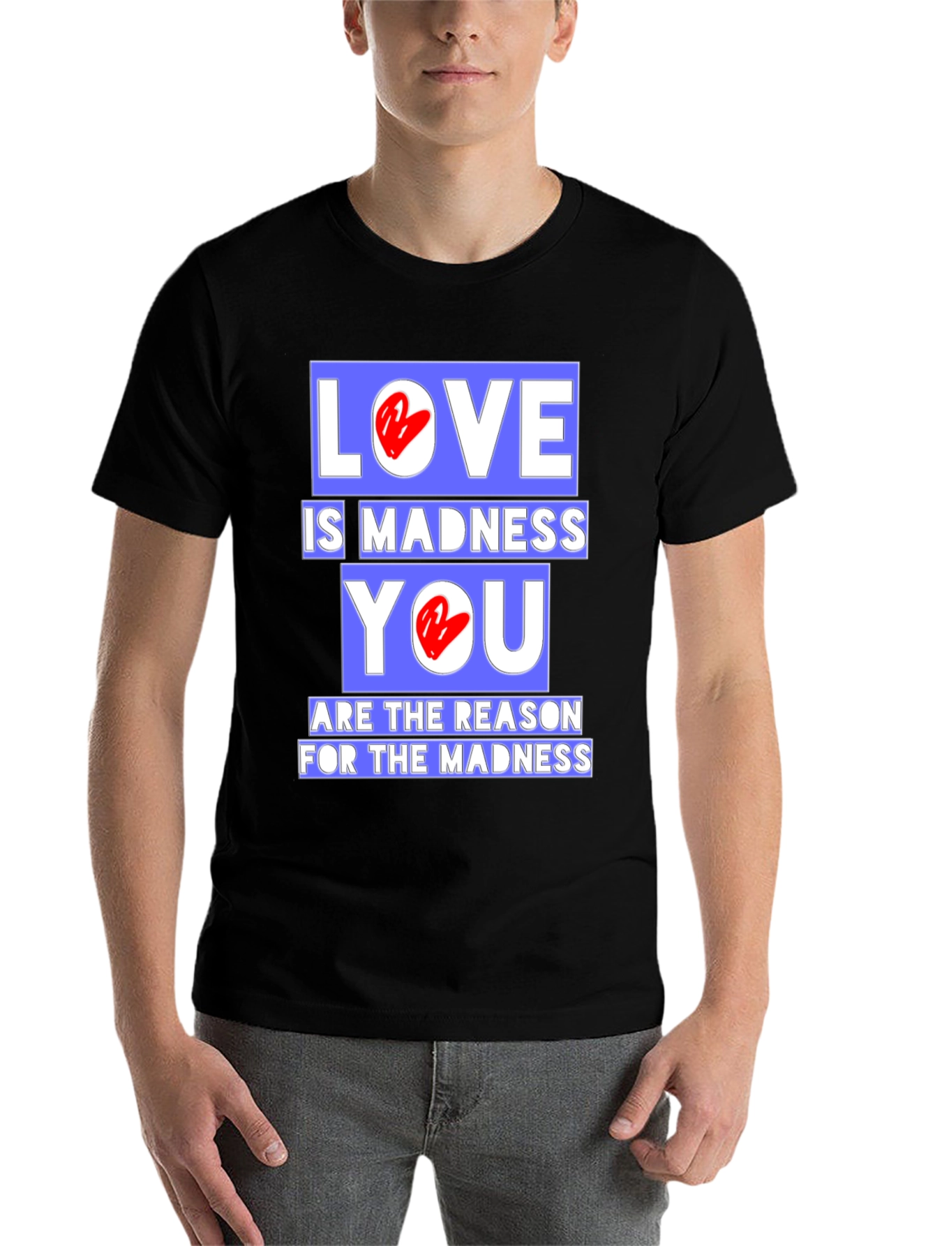 Black Love is Madness Graphic T-Shirt view 7