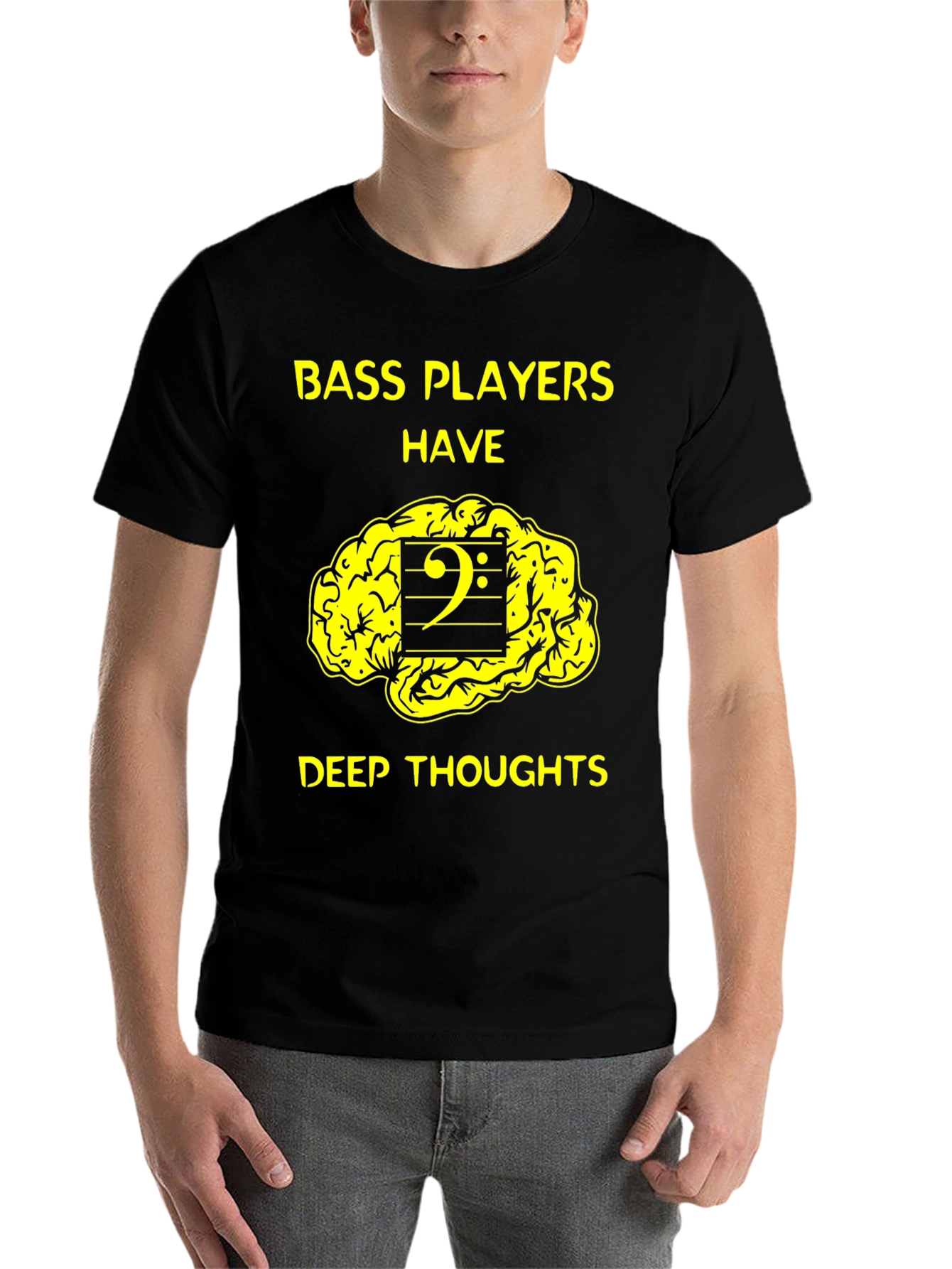 Black Bass Players Deep Thoughts T-Shirt Funny Music Tee view 7