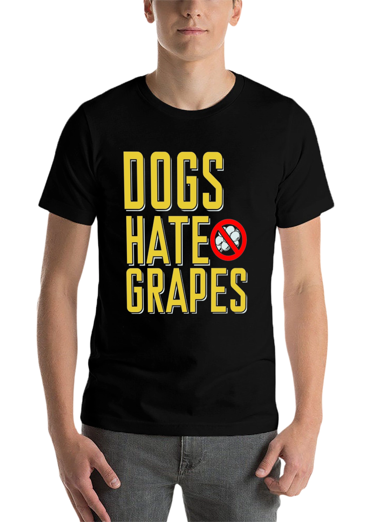 Black Dogs Hate Grapes T-Shirt - Funny Dog Lover Tee view 7