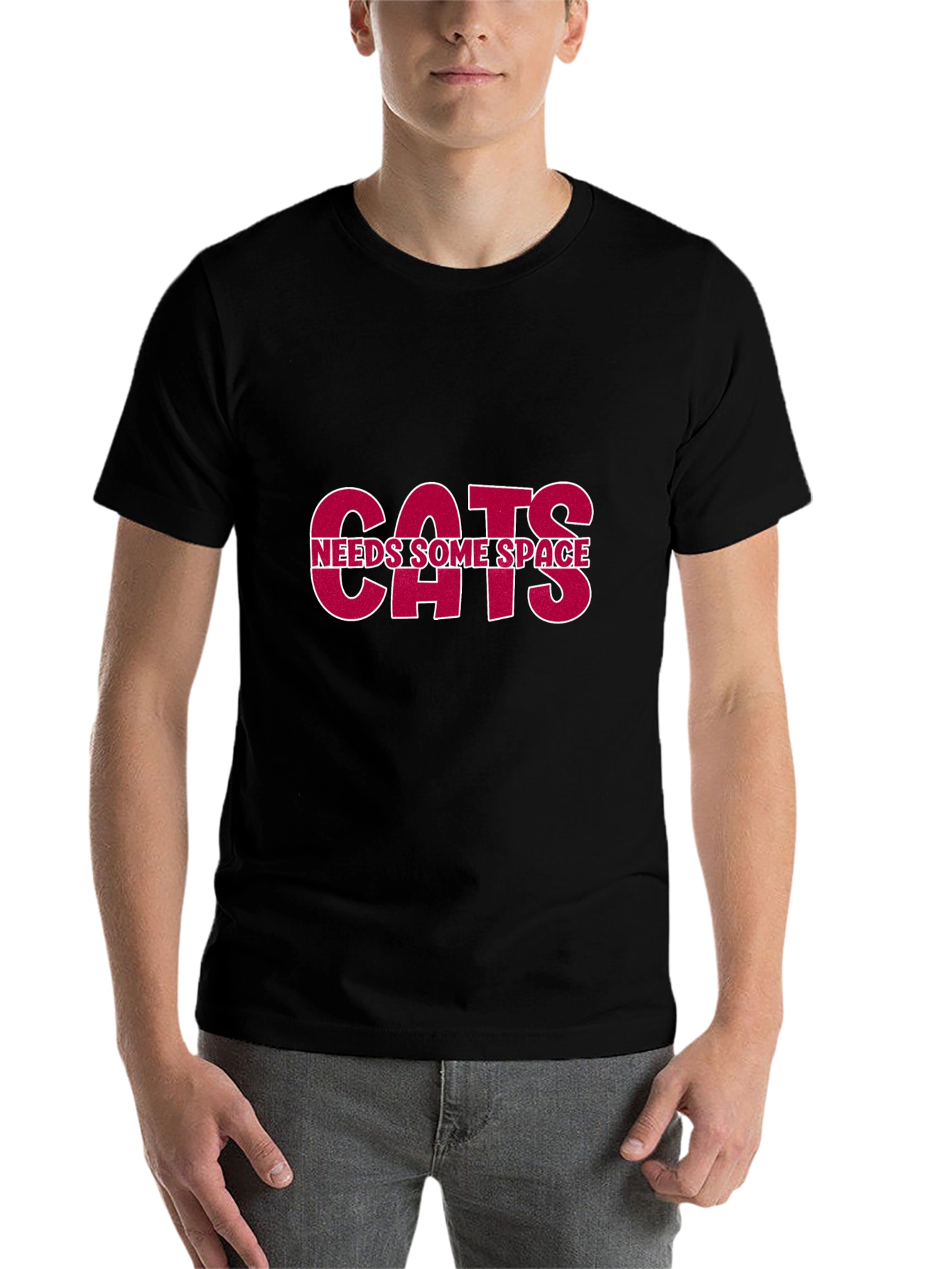 Black Cats Need Some Space T-Shirt view 7