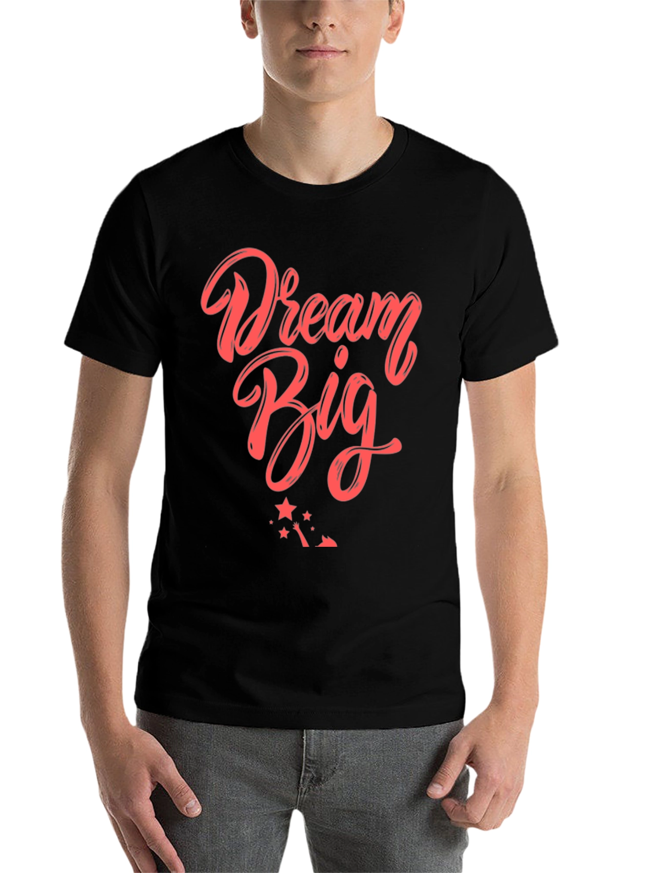 Black Dream Big Graphic Tee - Black T-Shirt view 7