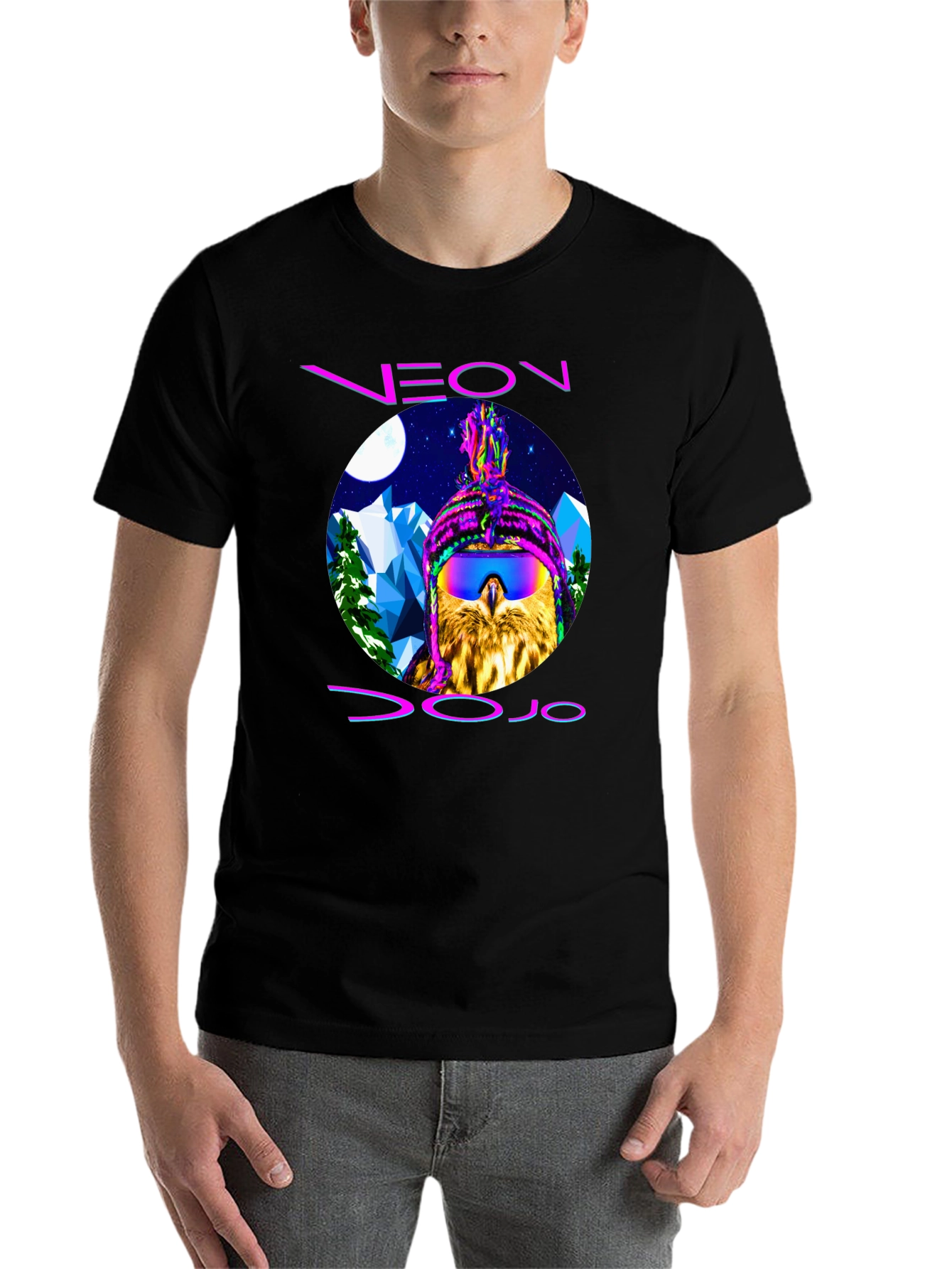 Neon Dojo Owl T-Shirt - Graphic Print Tee - 7