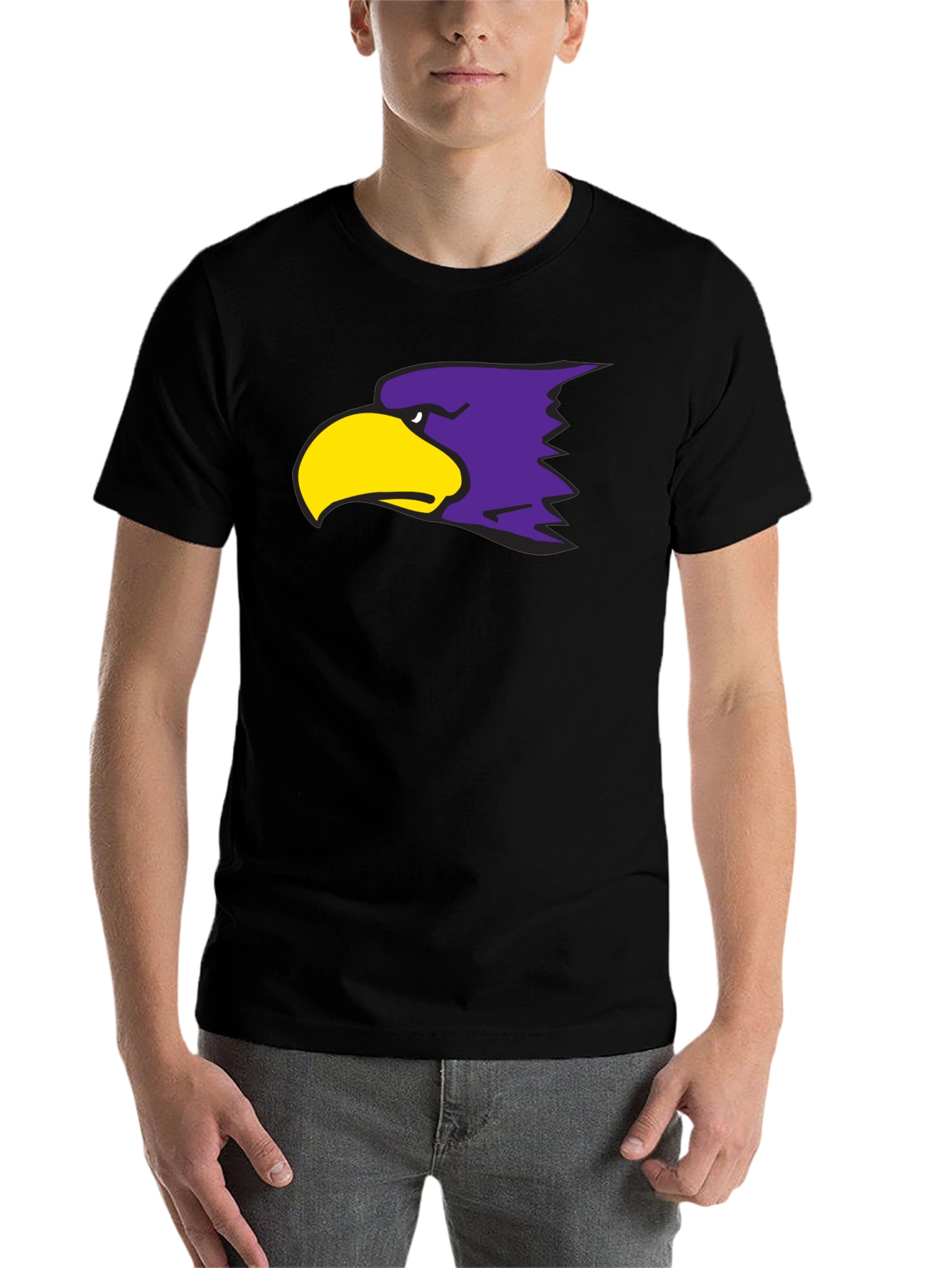 Black Bold Eagle Graphic T-Shirt - Stylish Crew Neck Tee view 7