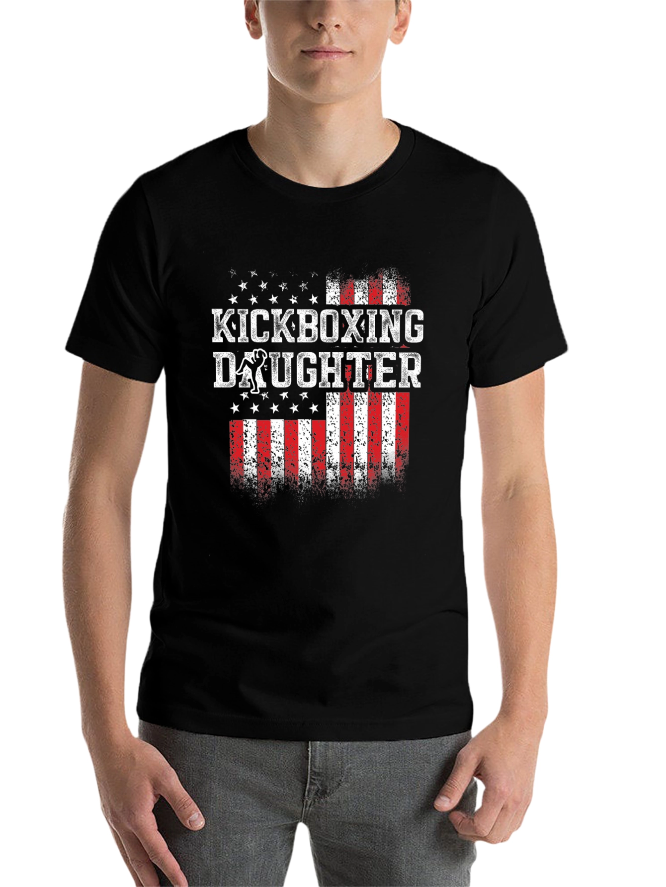 Kickboxing Daughter Patriotic T-Shirt - 7