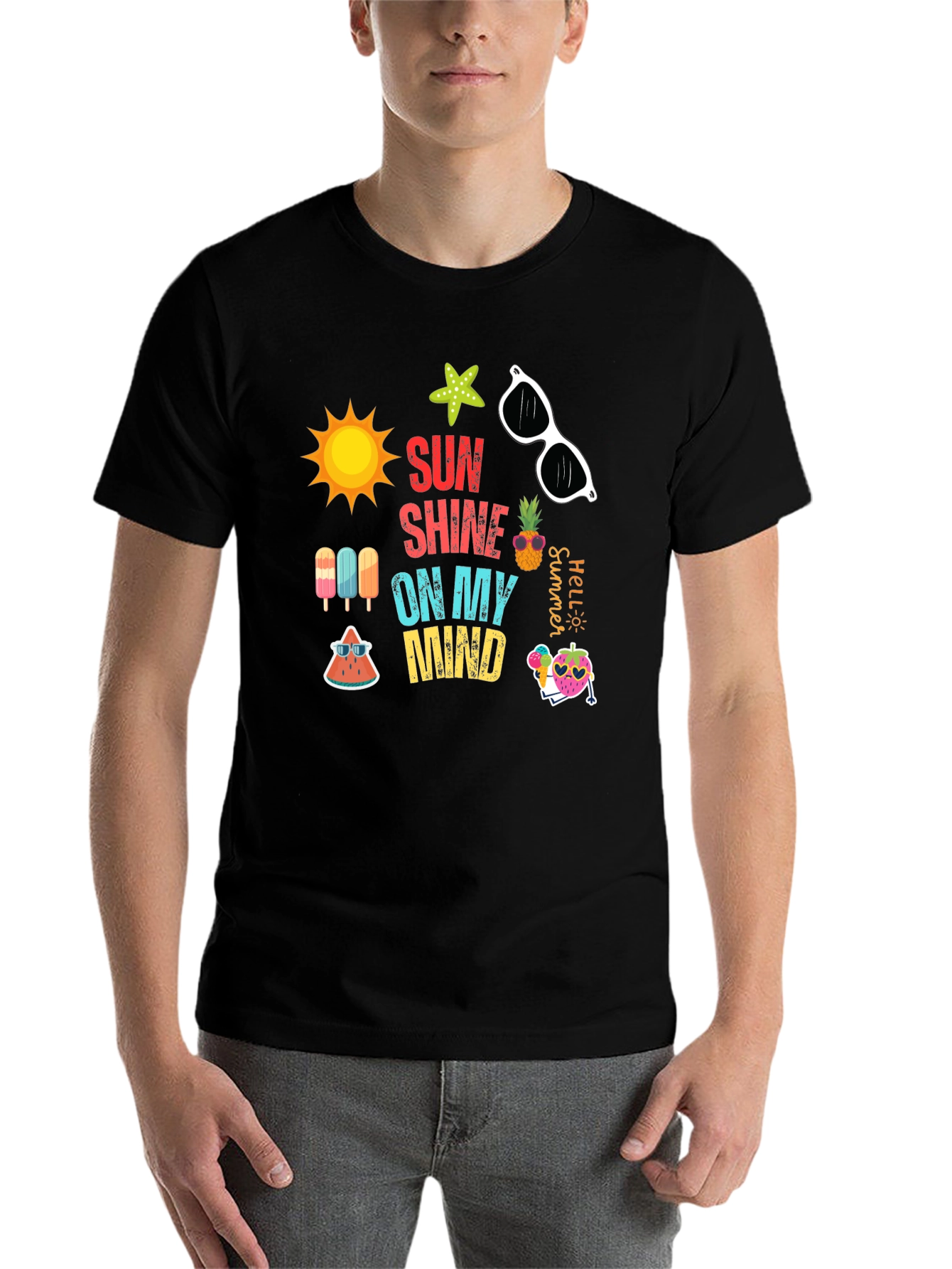 Black Sunshine On My Mind Graphic Tee view 7