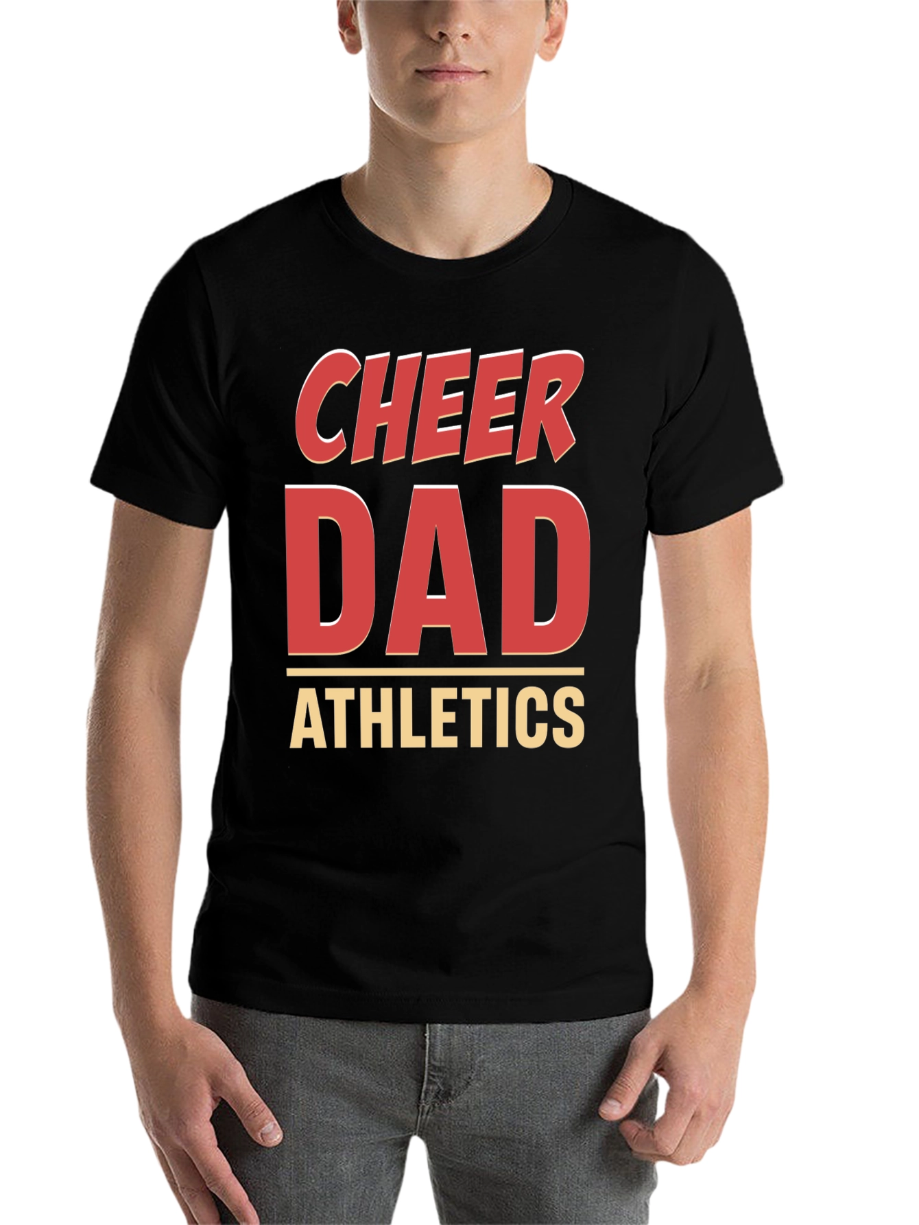 Black Cheer Dad Athletics Graphic T-Shirt view 7
