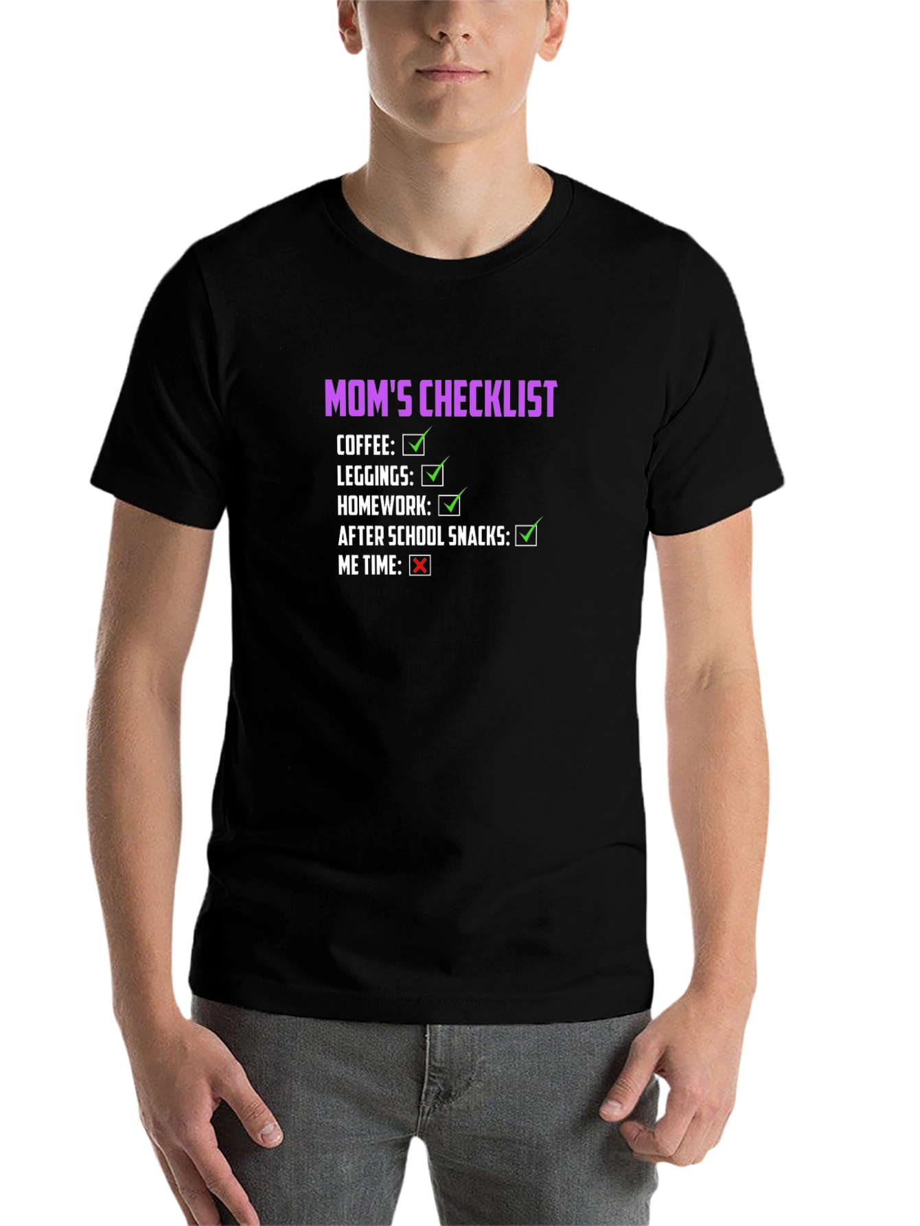 Mom's Checklist Graphic T-Shirt - 7