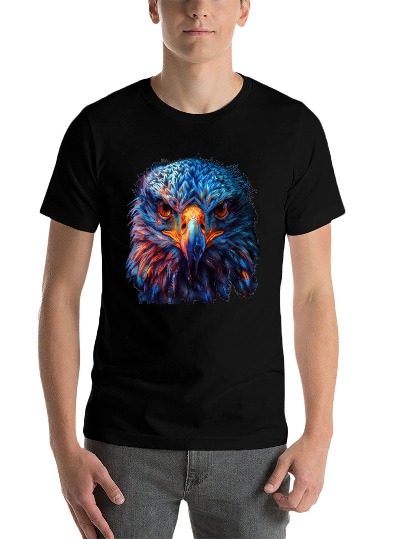 Black Bold Eagle Graphic Tee - Black T-Shirt view 7