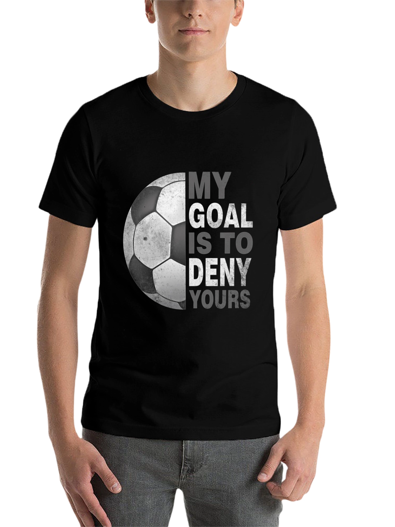 Black My Goal Soccer Graphic Tee - Black view 7