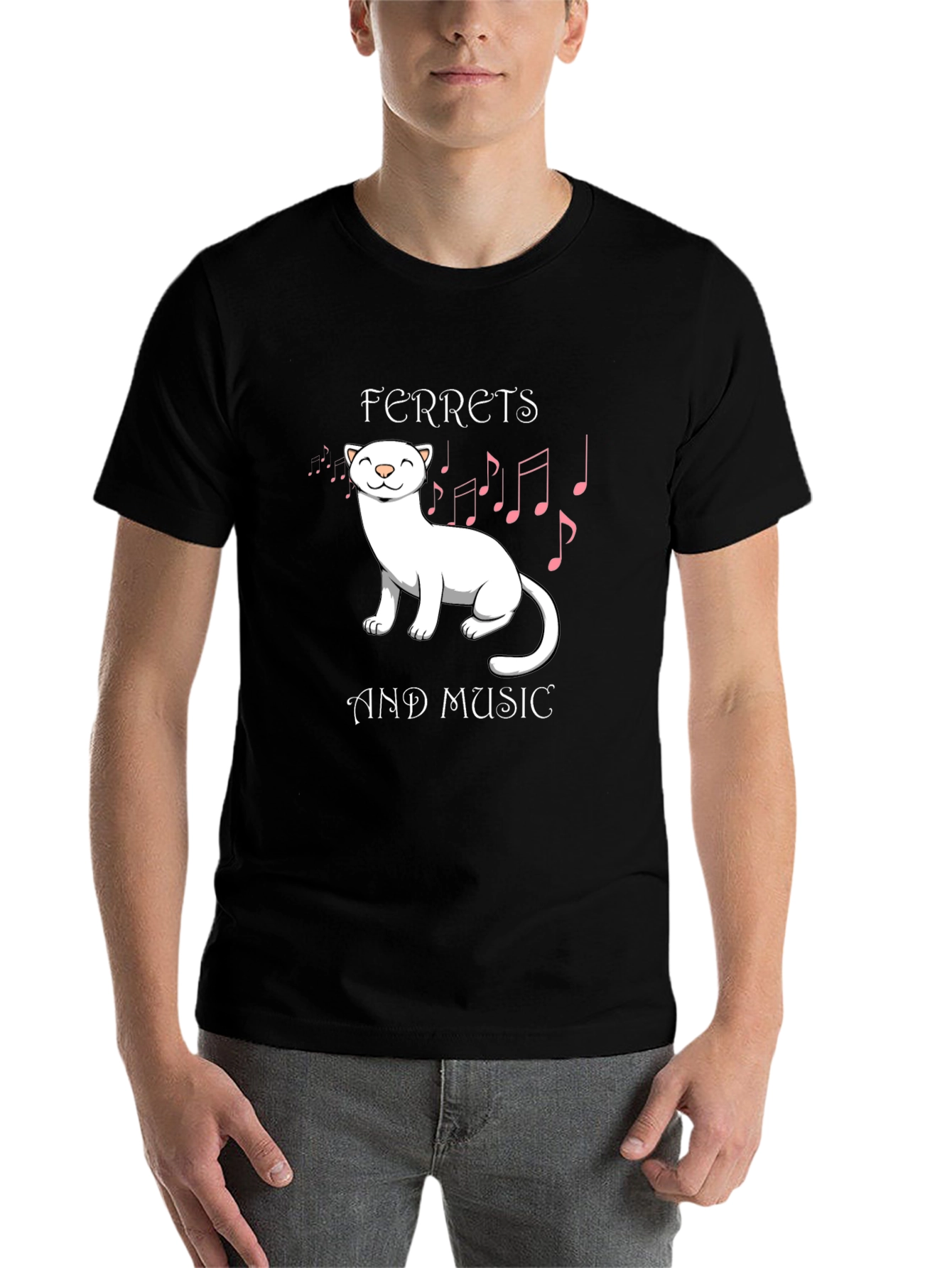 Black Ferret and Music Graphic Tee view 7
