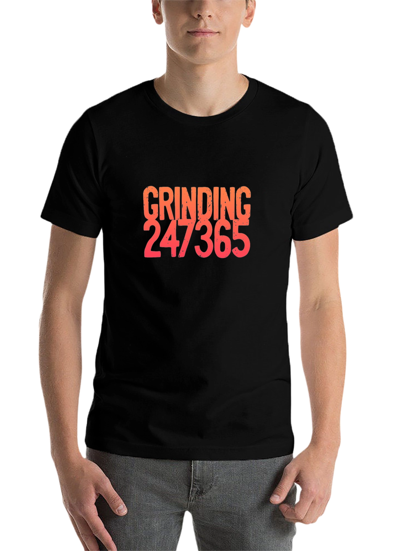 Black Grinding 247365 Graphic Tee - Black Cotton Blend Shirt view 7